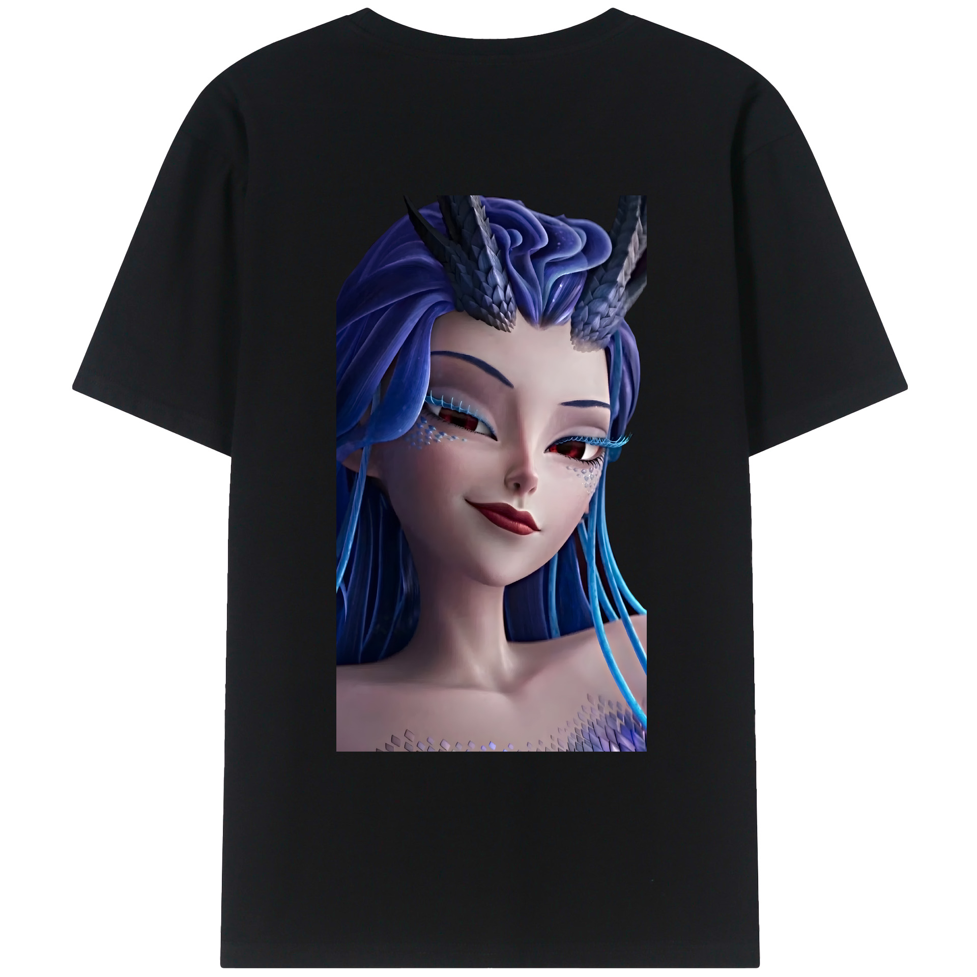 （画像用） Ne Zha 2 ナタ 魔童の大暴れ 綿100％ メンズ半袖Tシャツ（バックプリント） 通気性
