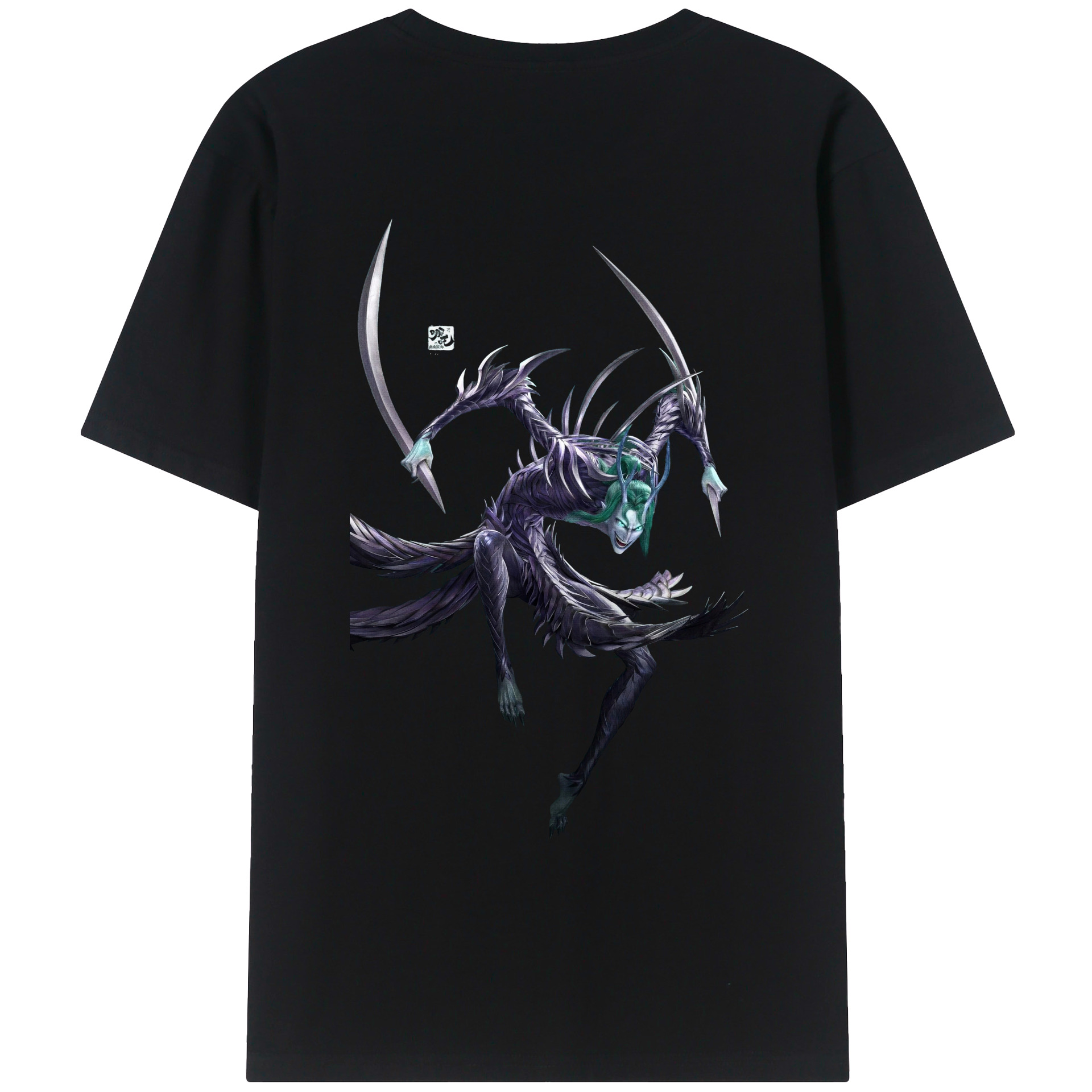 （画像用） Ne Zha 2 ナタ 魔童の大暴れ 綿100％ メンズ半袖Tシャツ（バックプリント） 通気性