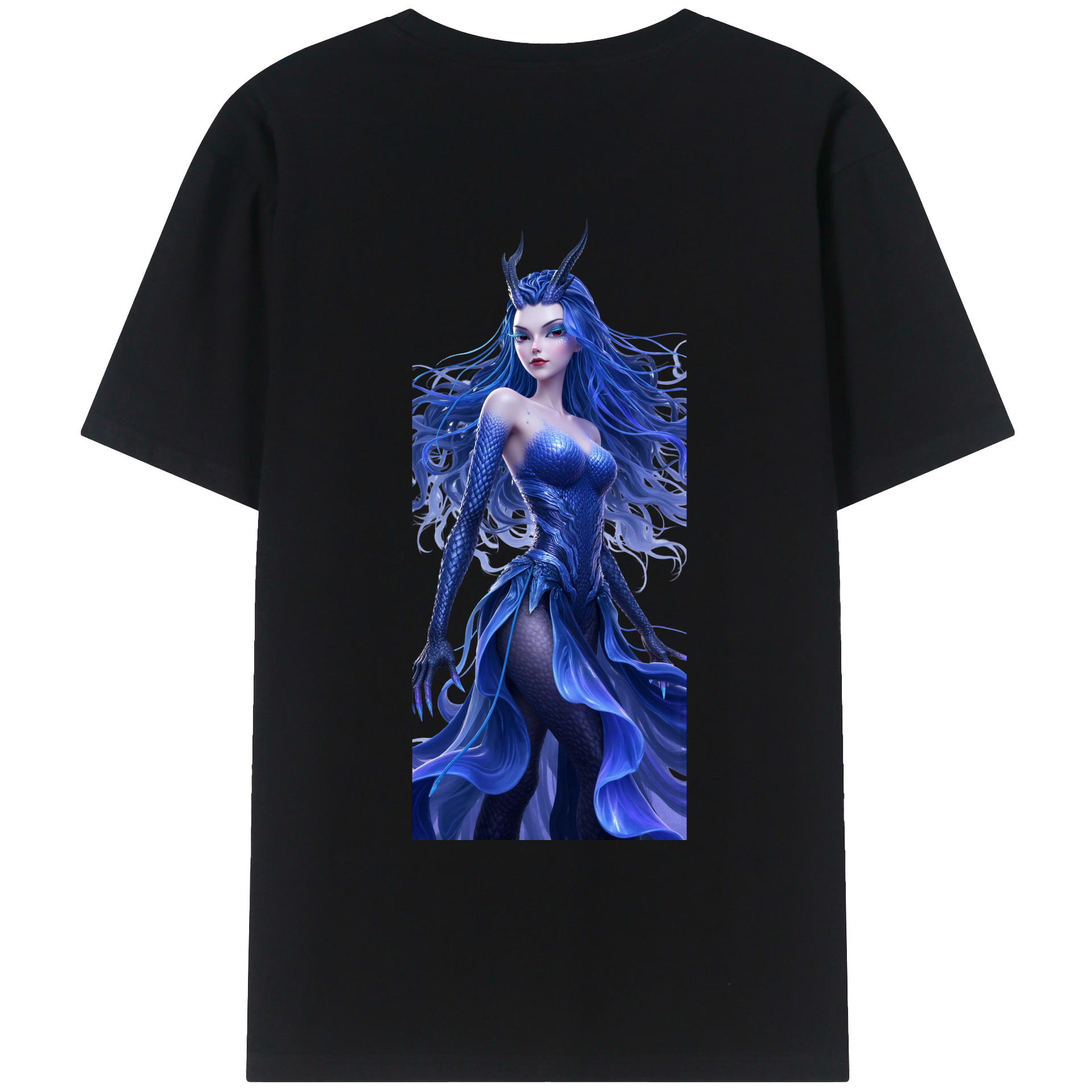 （画像用） Ne Zha 2 ナタ 魔童の大暴れ 綿100％ メンズ半袖Tシャツ（バックプリント） 通気性