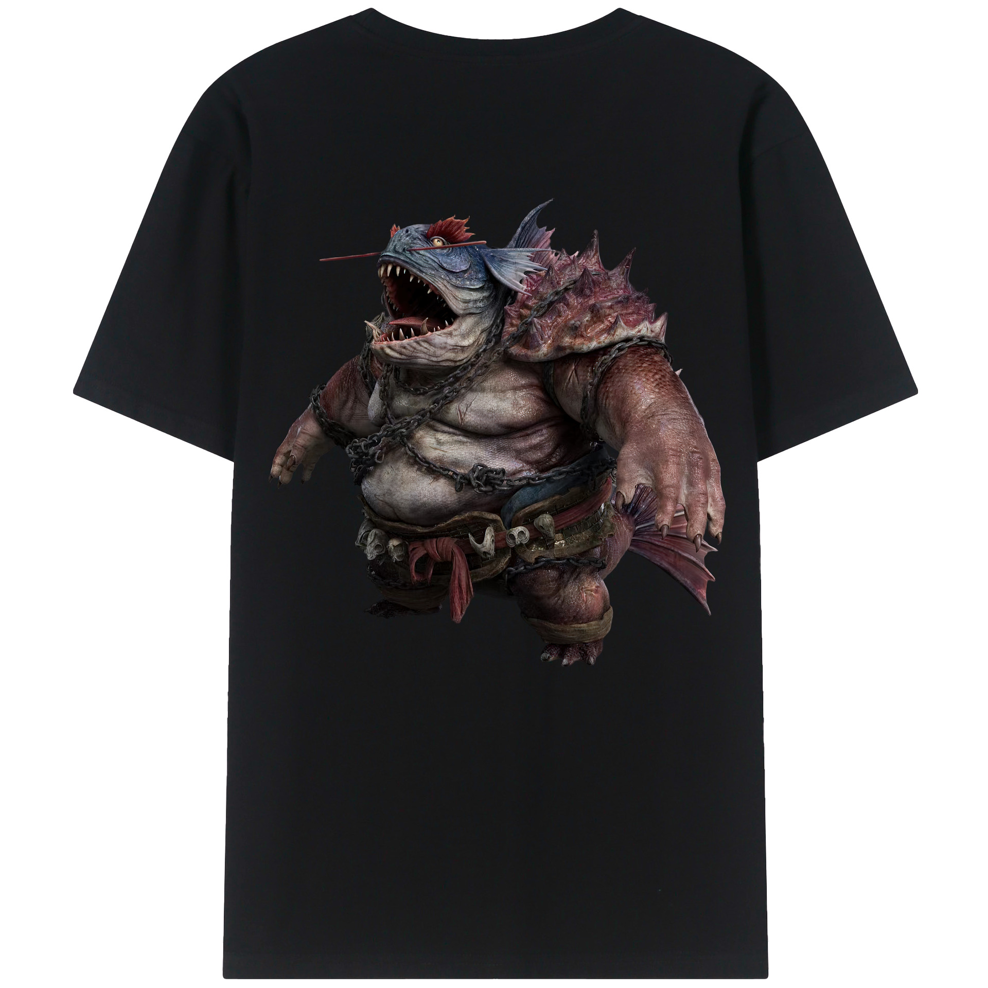（画像用） Ne Zha 2 ナタ 魔童の大暴れ 綿100％ メンズ半袖Tシャツ（バックプリント） 通気性