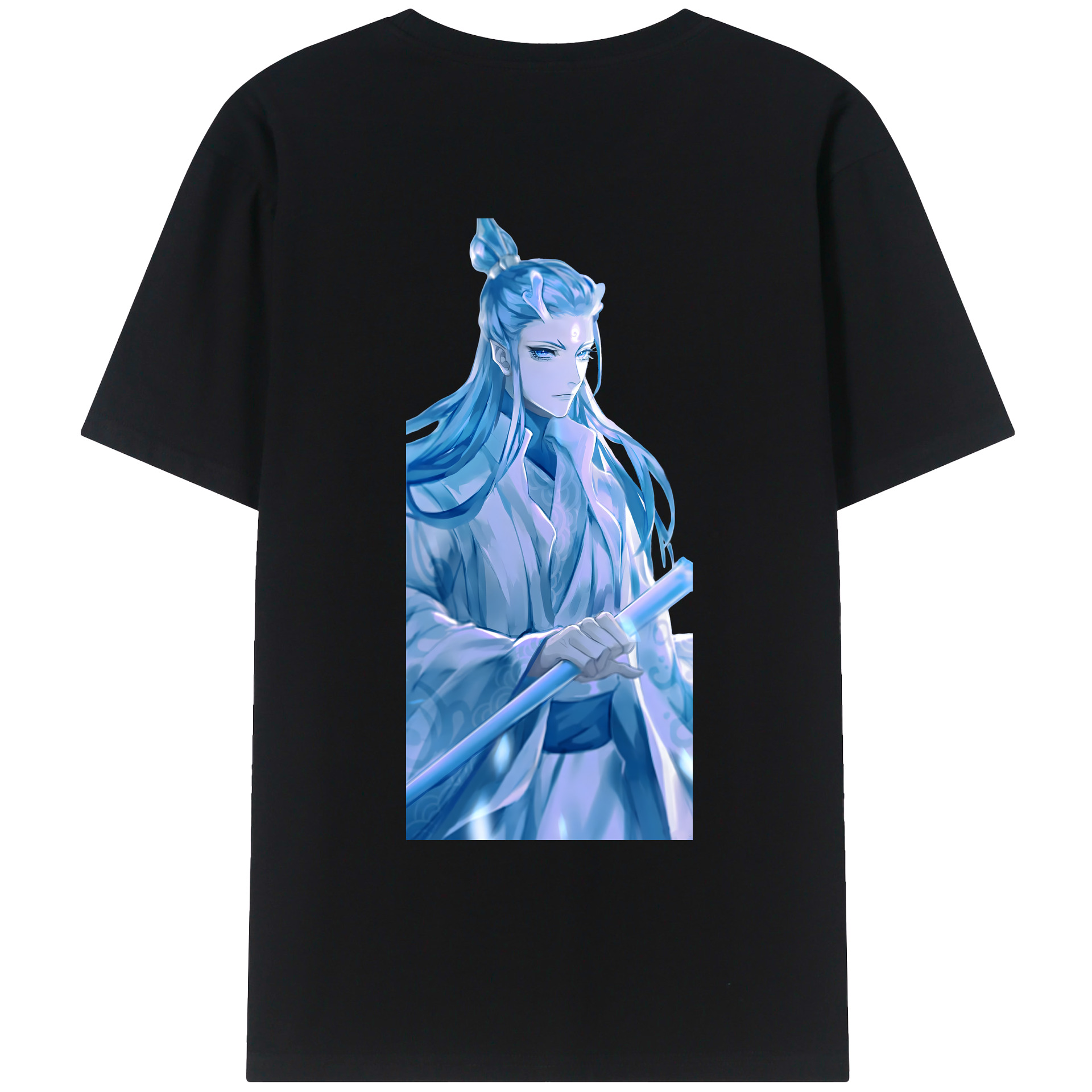 （画像用） Ne Zha 2 ナタ 魔童の大暴れ 綿100％ メンズ半袖Tシャツ（バックプリント） 通気性