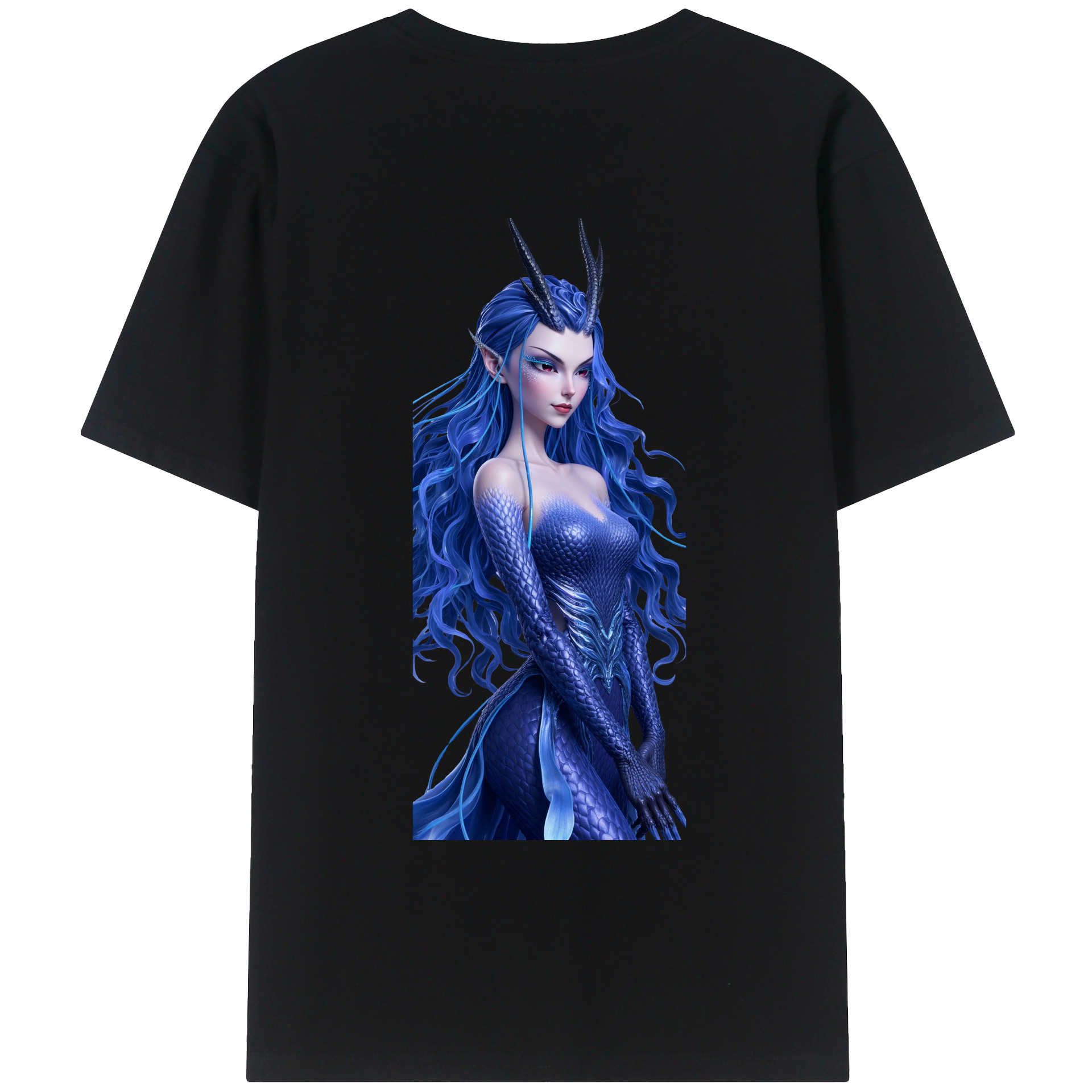 （画像用） Ne Zha 2 ナタ 魔童の大暴れ 綿100％ メンズ半袖Tシャツ（バックプリント） 通気性