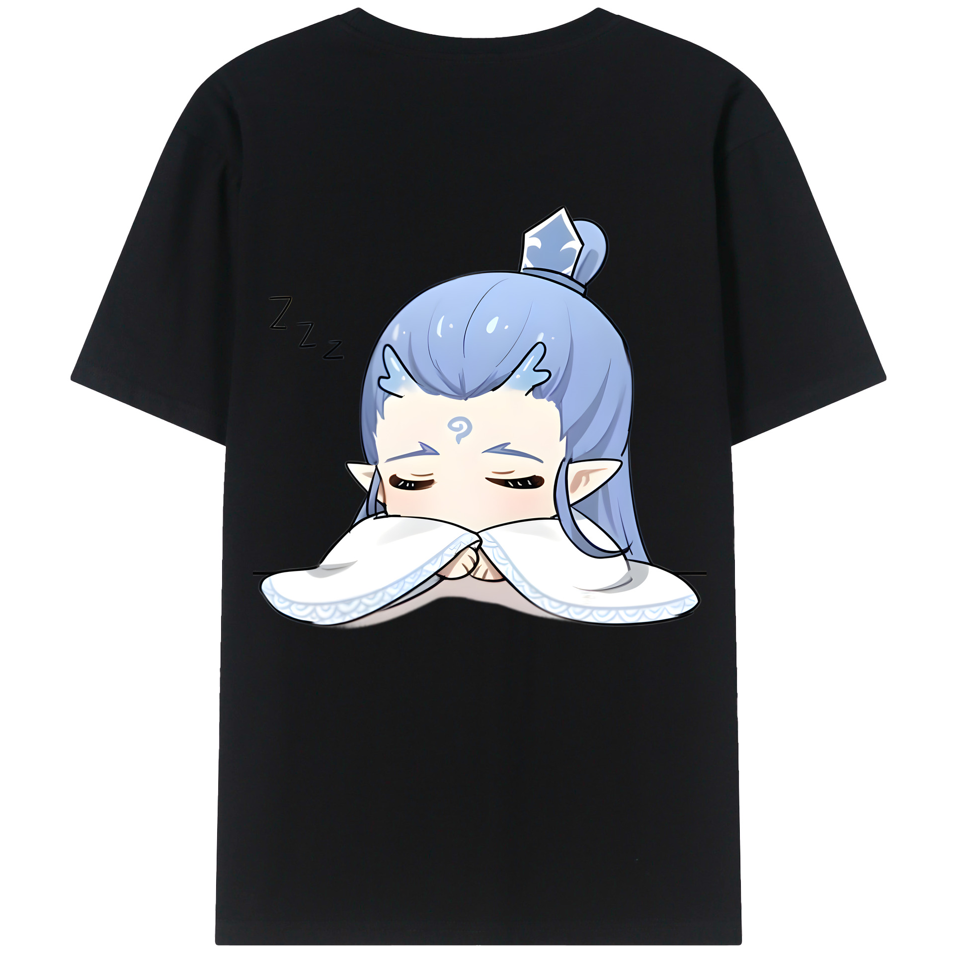 （画像用） Ne Zha 2 ナタ 魔童の大暴れ 綿100％ メンズ半袖Tシャツ（バックプリント） 通気性