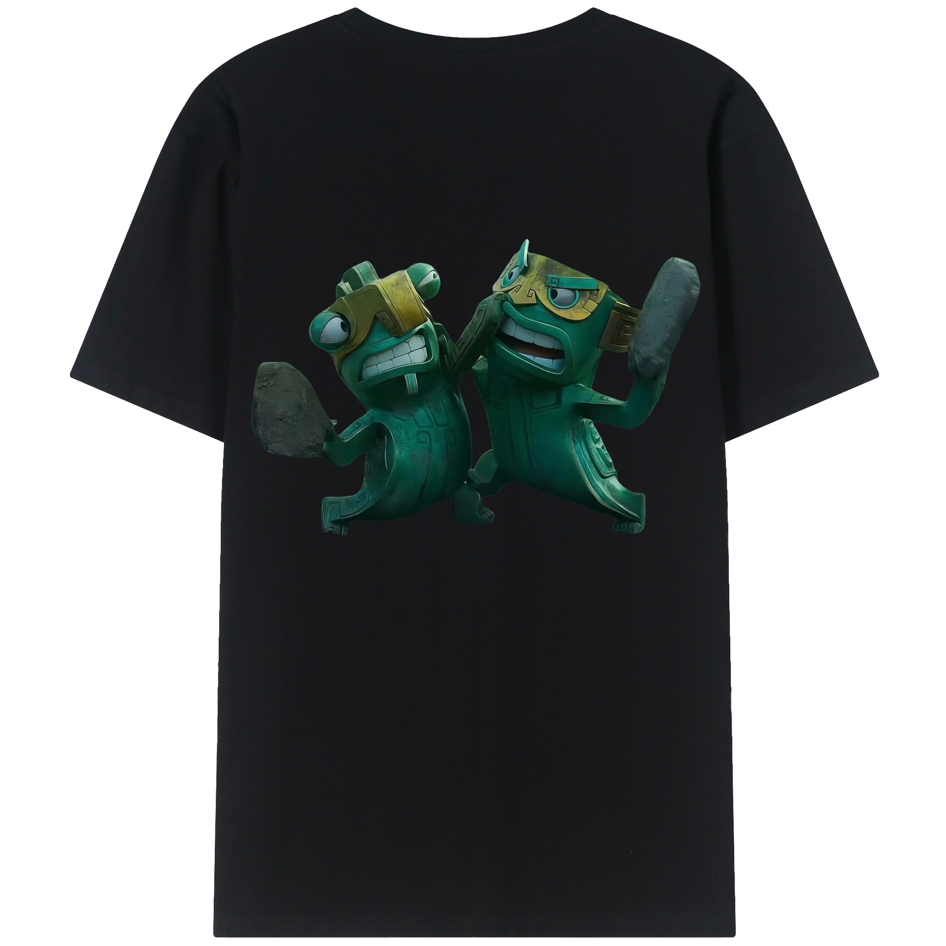 （画像用） Ne Zha 2 ナタ 魔童の大暴れ 綿100％ メンズ半袖Tシャツ（バックプリント） 通気性