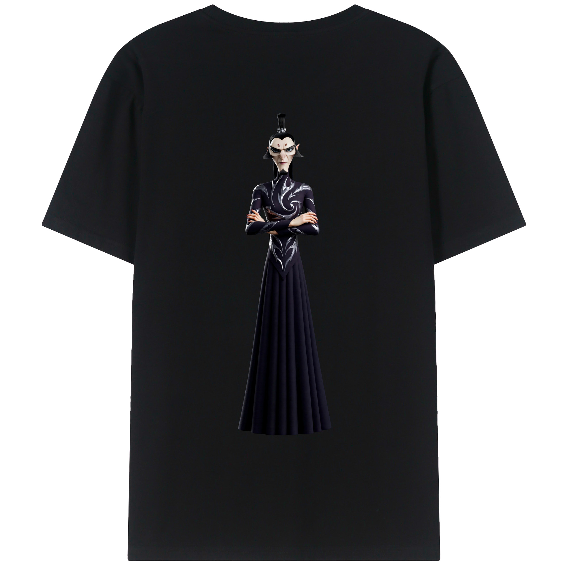 （画像用） Ne Zha 2 ナタ 魔童の大暴れ 綿100％ メンズ半袖Tシャツ（バックプリント） 通気性