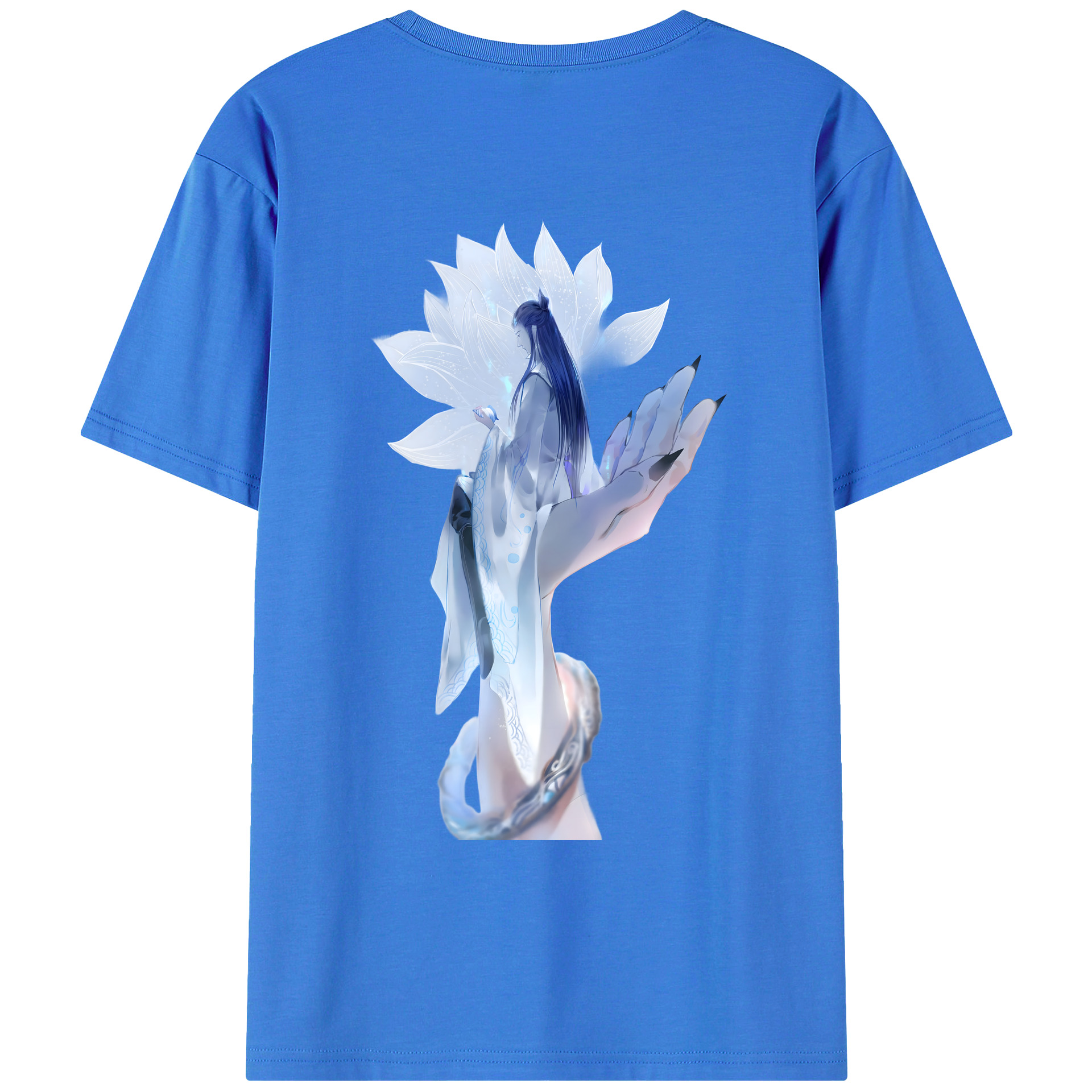 （画像用） Ne Zha 2 ナタ 魔童の大暴れ 綿100％ メンズ半袖Tシャツ（バックプリント） 通気性