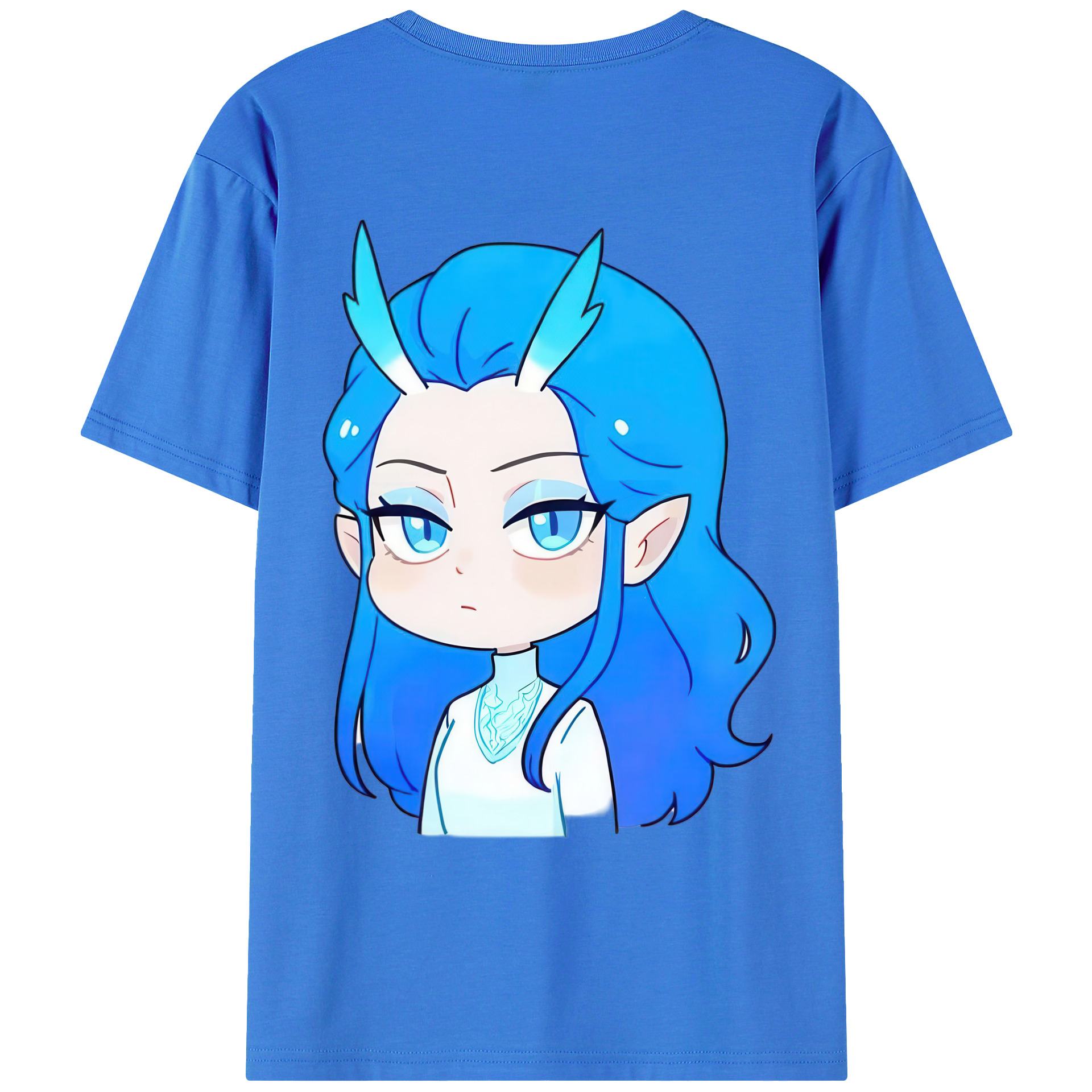 （画像用） Ne Zha 2 ナタ 魔童の大暴れ 綿100％ メンズ半袖Tシャツ（バックプリント） 通気性