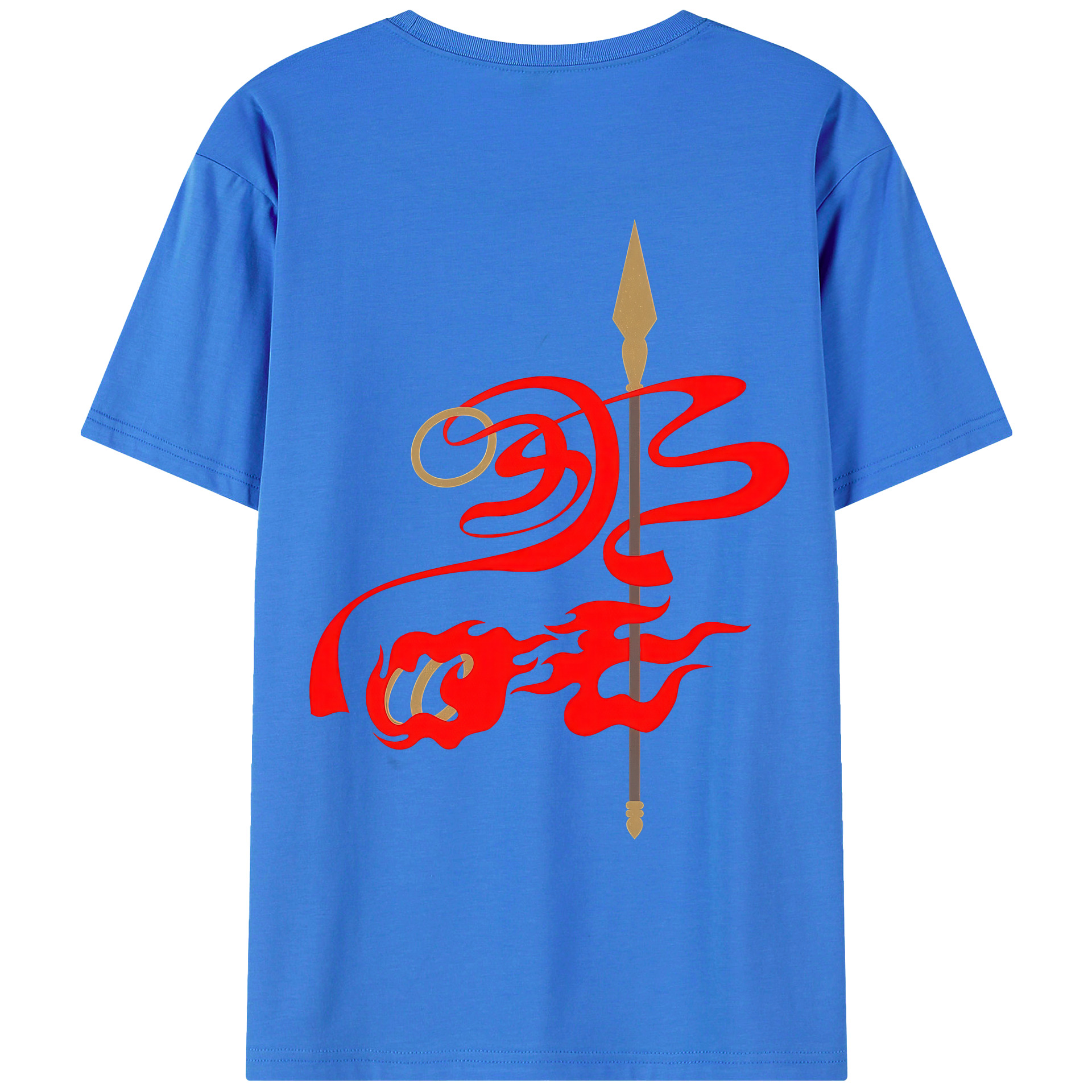 （画像用） Ne Zha 2 ナタ 魔童の大暴れ 綿100％ メンズ半袖Tシャツ（バックプリント） 通気性