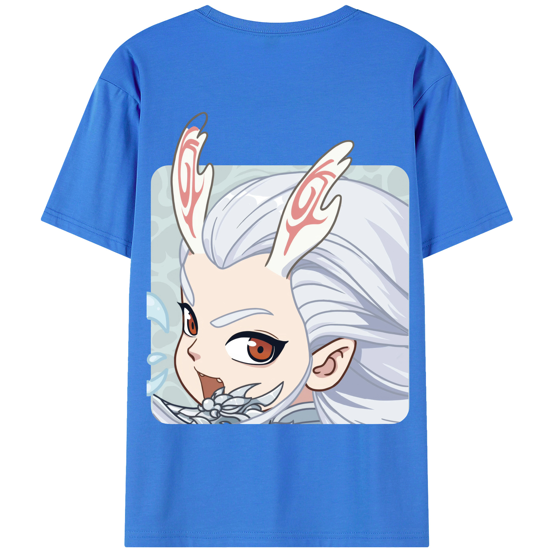 （画像用） Ne Zha 2 ナタ 魔童の大暴れ 綿100％ メンズ半袖Tシャツ（バックプリント） 通気性