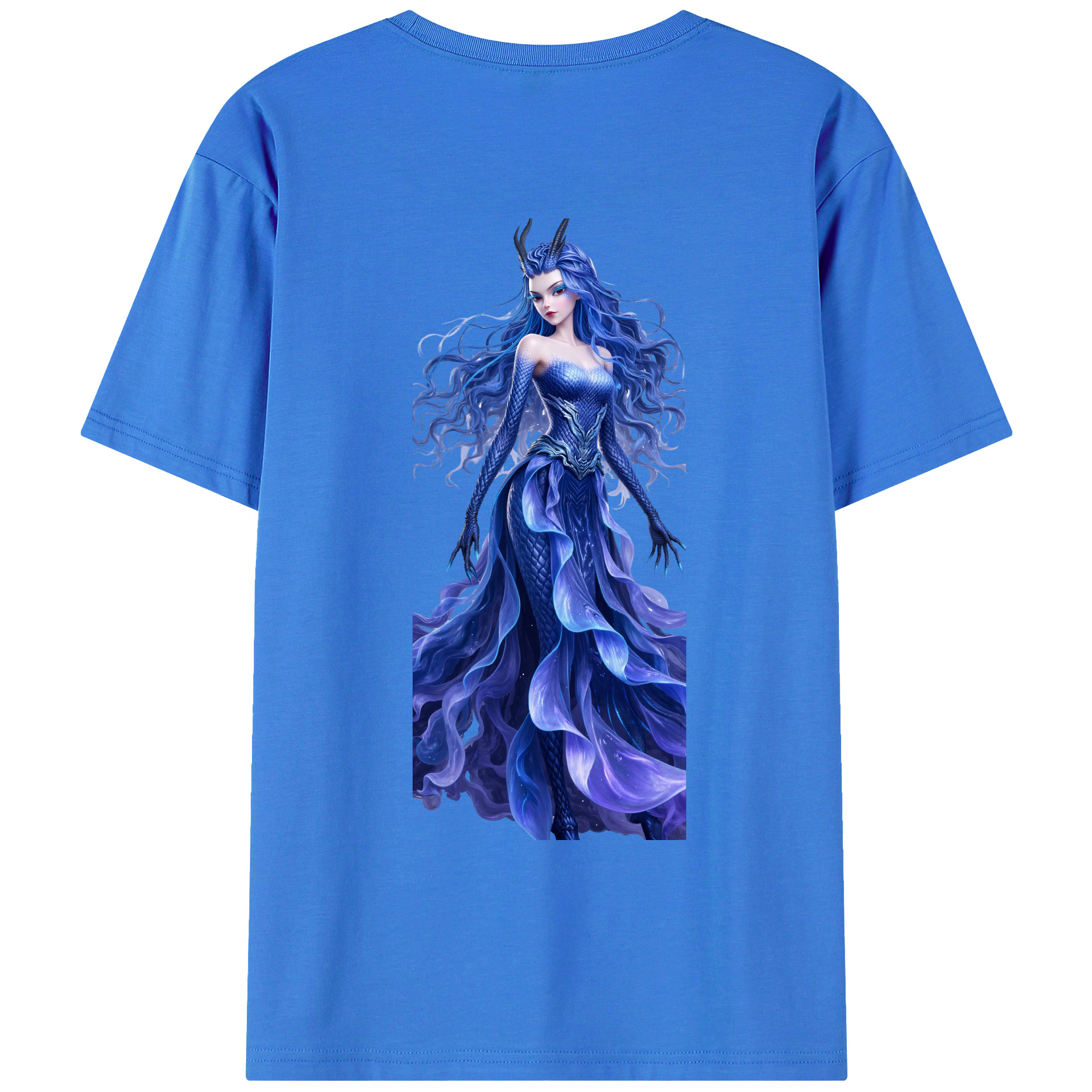 （画像用） Ne Zha 2 ナタ 魔童の大暴れ 綿100％ メンズ半袖Tシャツ（バックプリント） 通気性