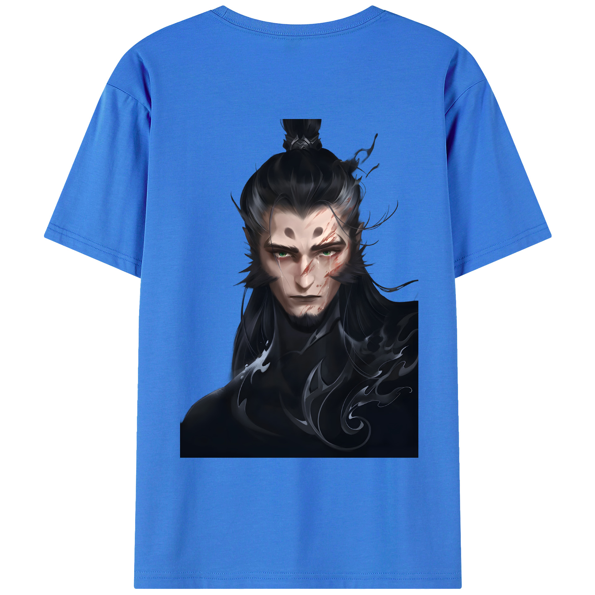（画像用） Ne Zha 2 ナタ 魔童の大暴れ 綿100％ メンズ半袖Tシャツ（バックプリント） 通気性