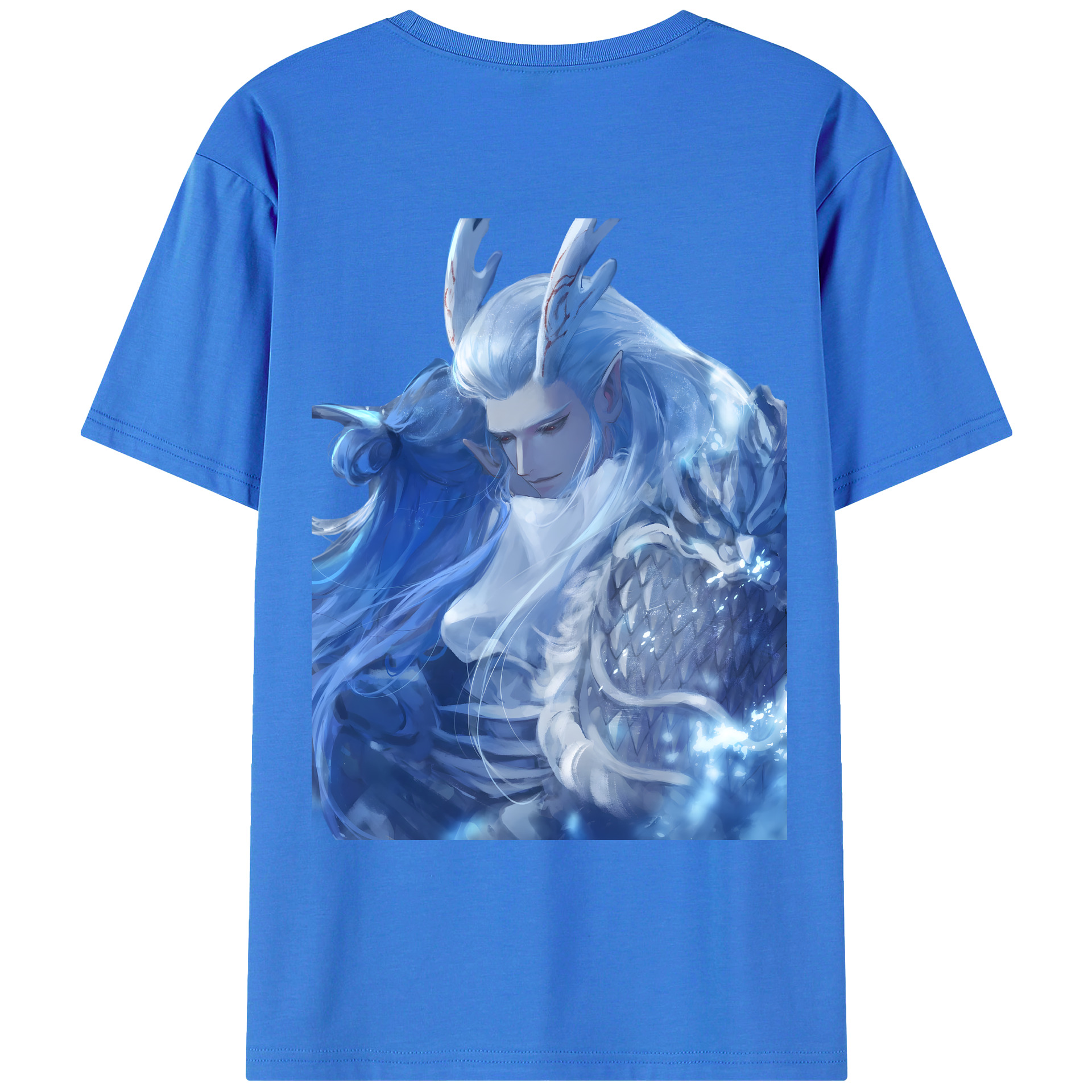 （画像用） Ne Zha 2 ナタ 魔童の大暴れ 綿100％ メンズ半袖Tシャツ（バックプリント） 通気性