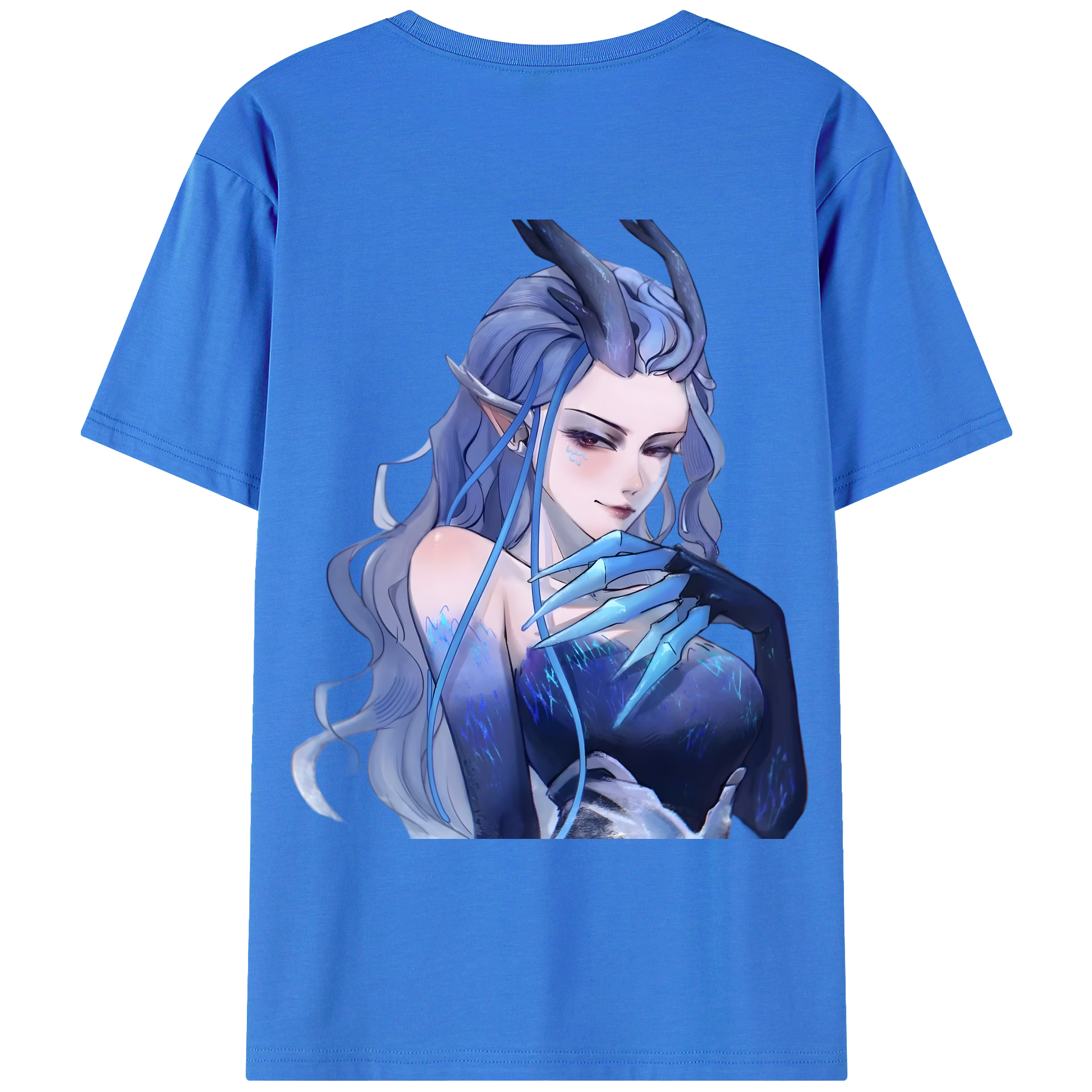 （画像用） Ne Zha 2 ナタ 魔童の大暴れ 綿100％ メンズ半袖Tシャツ（バックプリント） 通気性