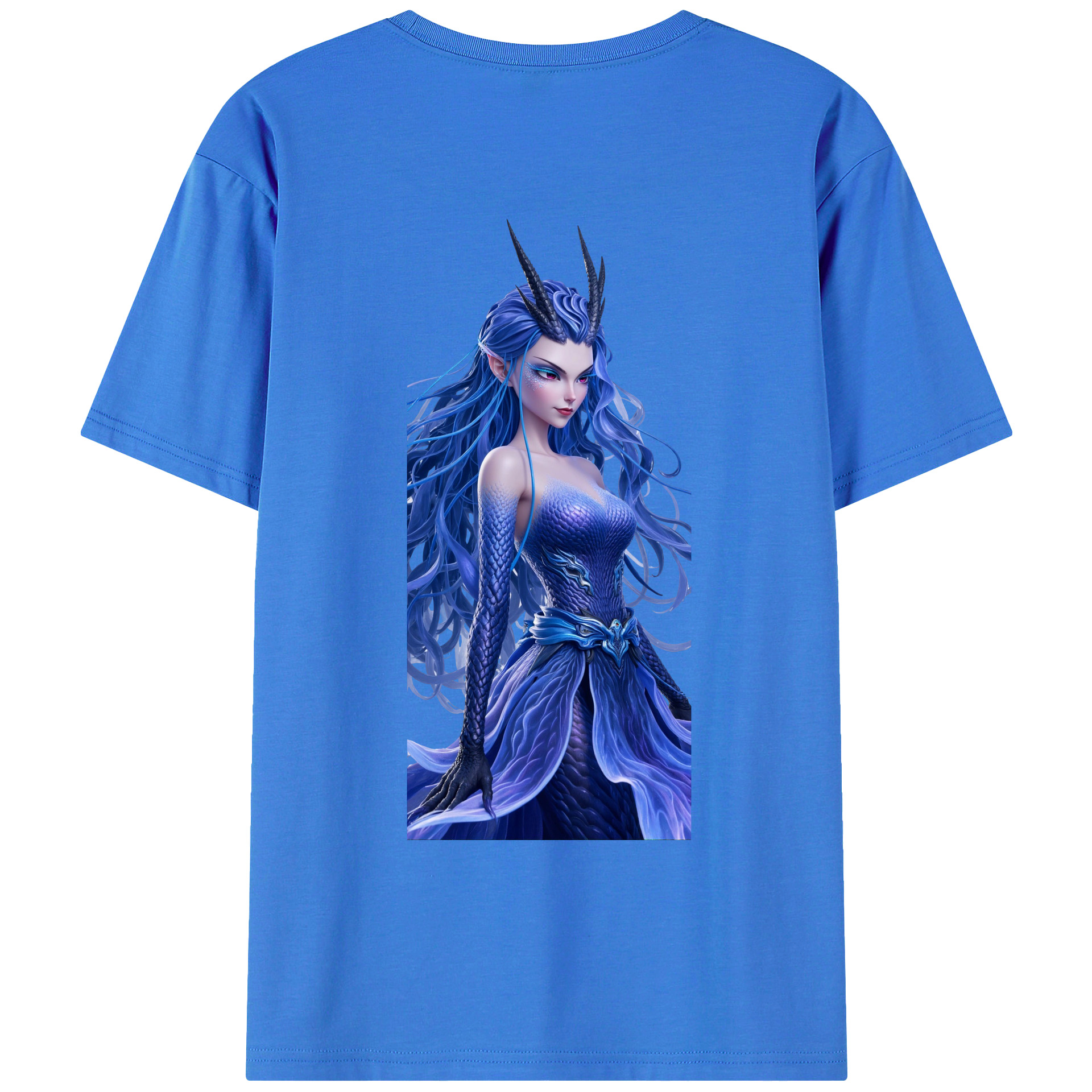 （画像用） Ne Zha 2 ナタ 魔童の大暴れ 綿100％ メンズ半袖Tシャツ（バックプリント） 通気性