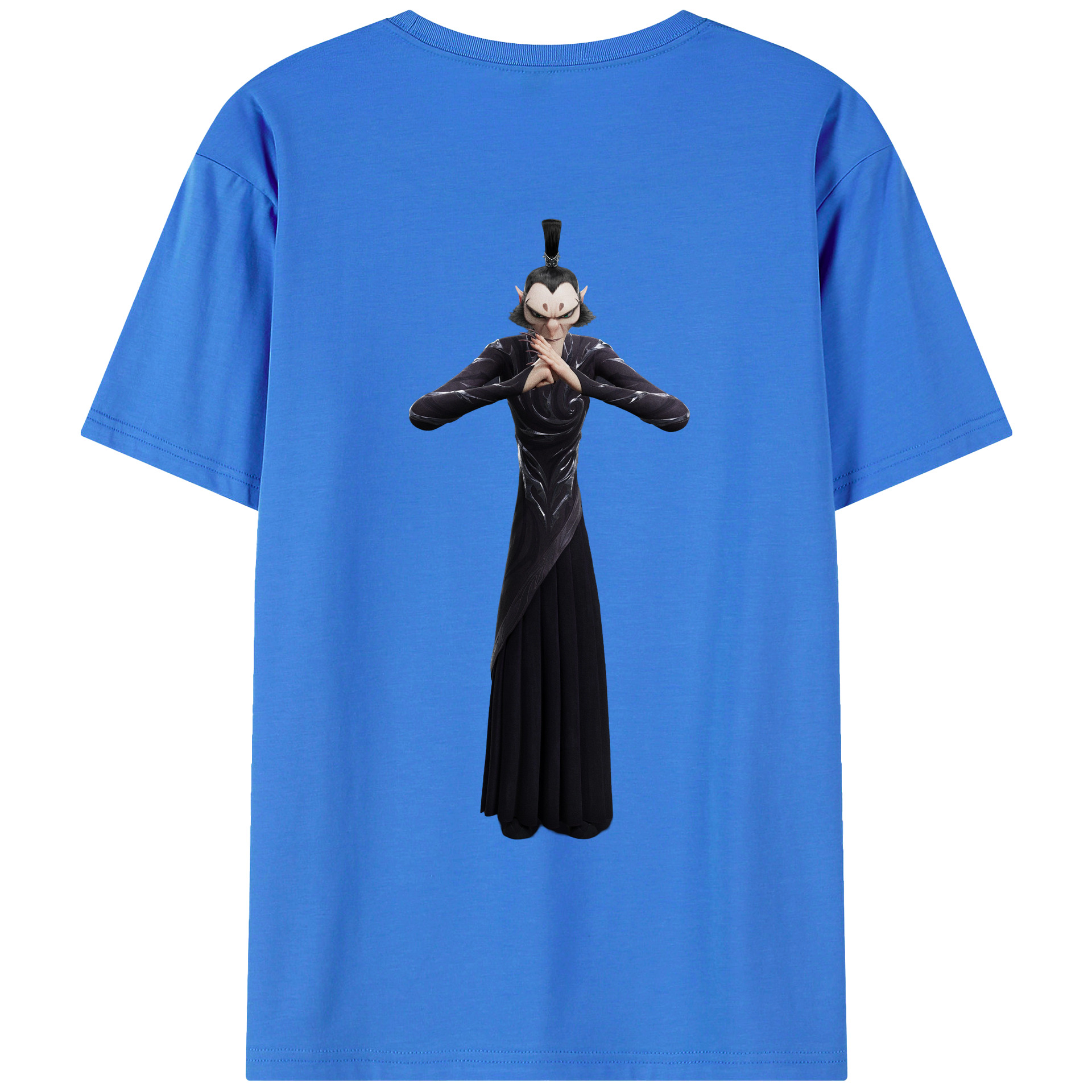 （画像用） Ne Zha 2 ナタ 魔童の大暴れ 綿100％ メンズ半袖Tシャツ（バックプリント） 通気性