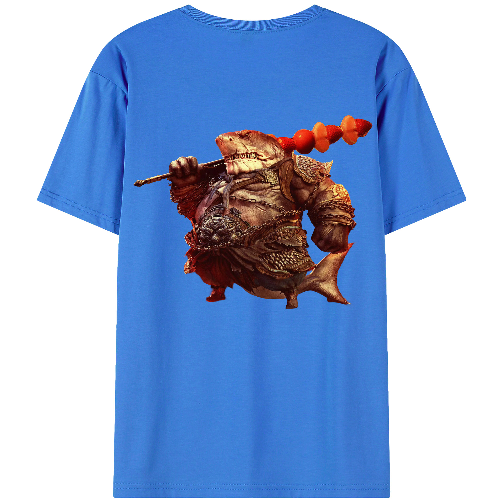 （画像用） Ne Zha 2 ナタ 魔童の大暴れ 綿100％ メンズ半袖Tシャツ（バックプリント） 通気性