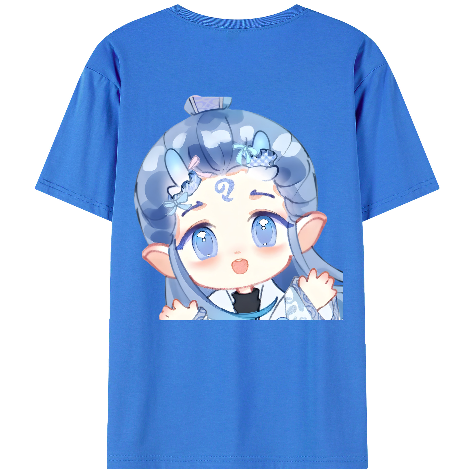 （画像用） Ne Zha 2 ナタ 魔童の大暴れ 綿100％ メンズ半袖Tシャツ（バックプリント） 通気性