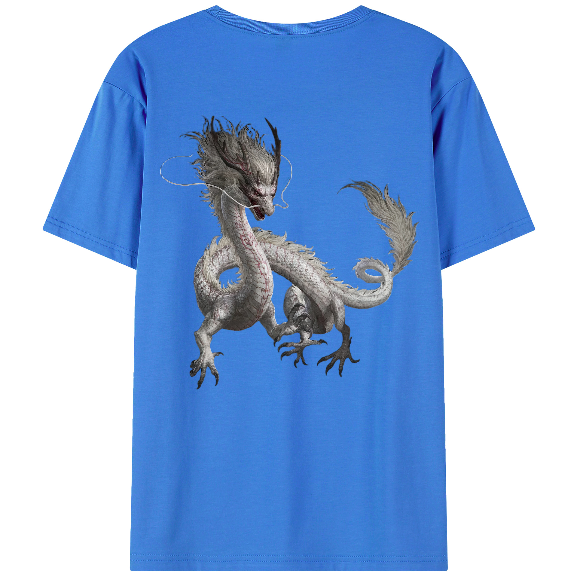 （画像用） Ne Zha 2 ナタ 魔童の大暴れ 綿100％ メンズ半袖Tシャツ（バックプリント） 通気性