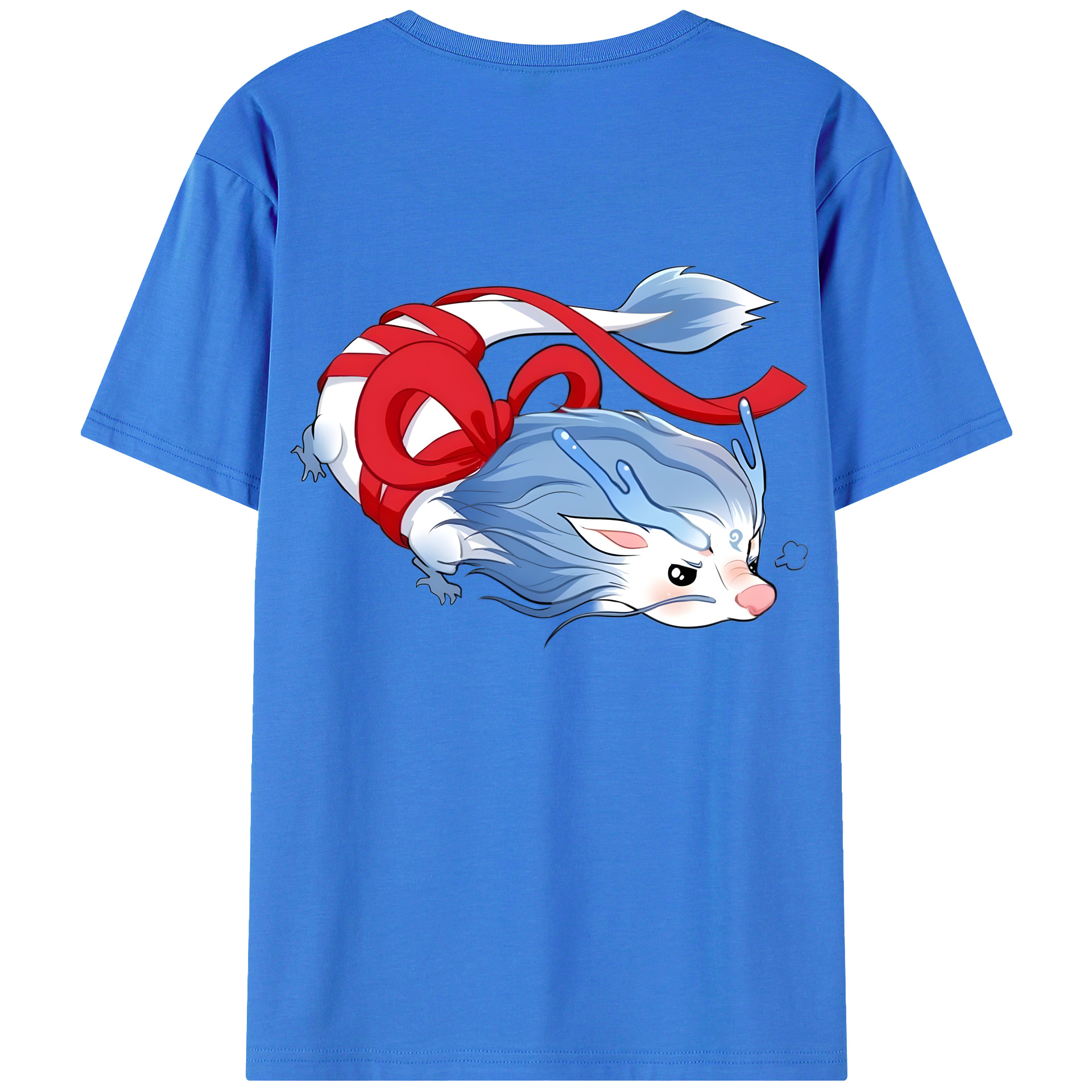 （画像用） Ne Zha 2 ナタ 魔童の大暴れ 綿100％ メンズ半袖Tシャツ（バックプリント） 通気性