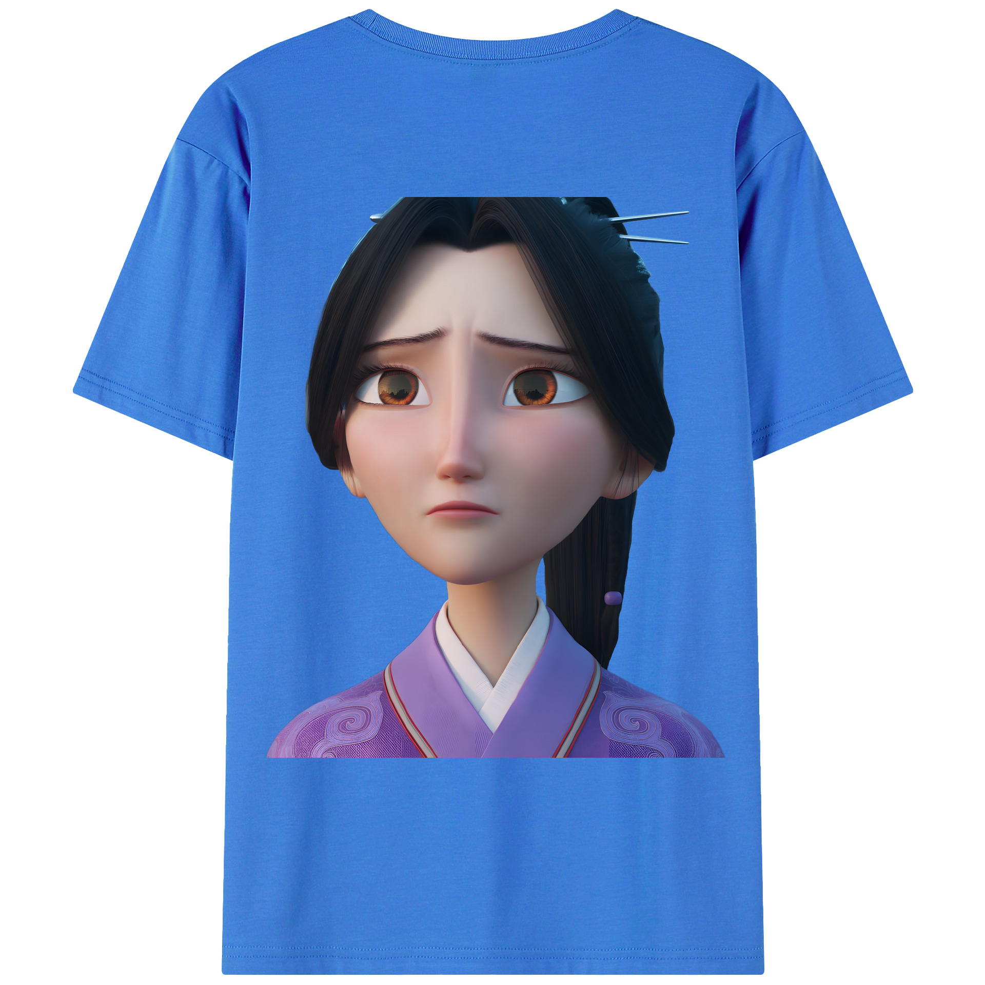 （画像用） Ne Zha 2 ナタ 魔童の大暴れ 綿100％ メンズ半袖Tシャツ（バックプリント） 通気性