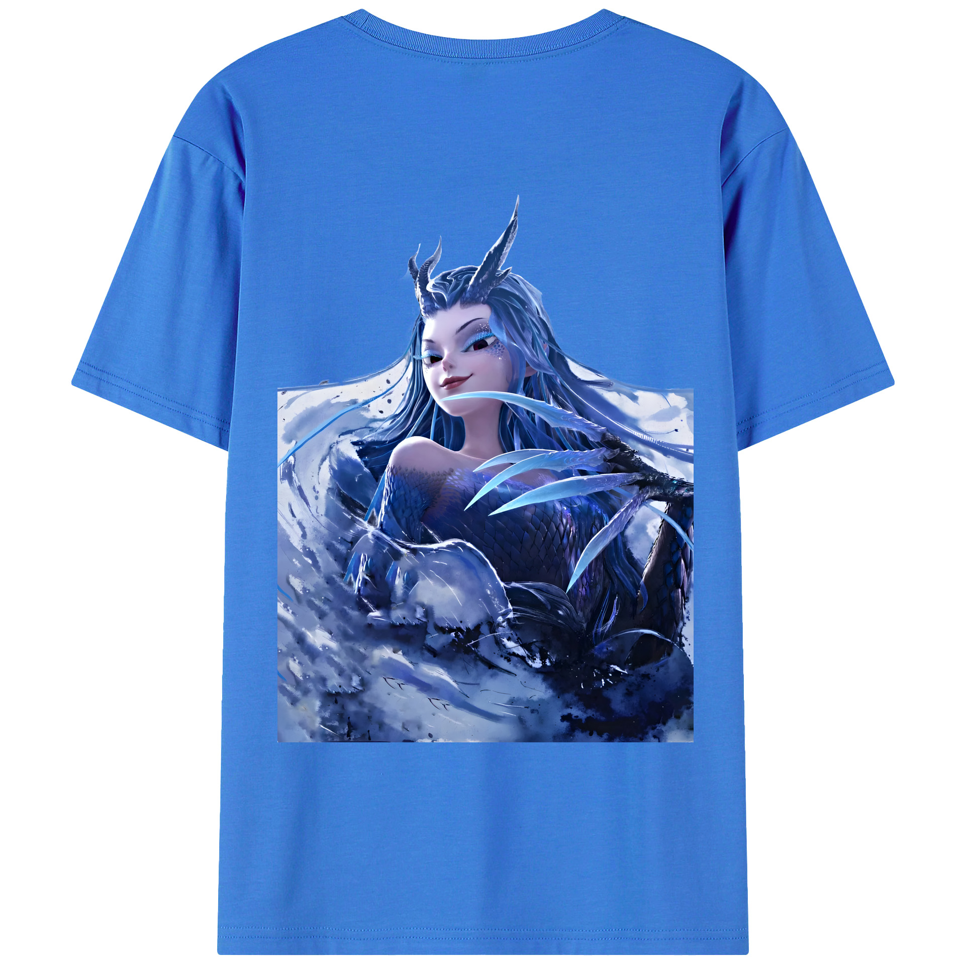 （画像用） Ne Zha 2 ナタ 魔童の大暴れ 綿100％ メンズ半袖Tシャツ（バックプリント） 通気性