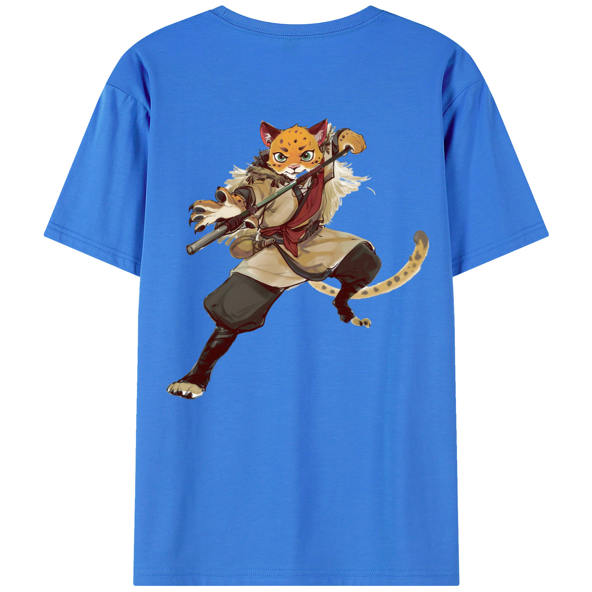 （画像用） Ne Zha 2 ナタ 魔童の大暴れ 綿100％ メンズ半袖Tシャツ（バックプリント） 通気性