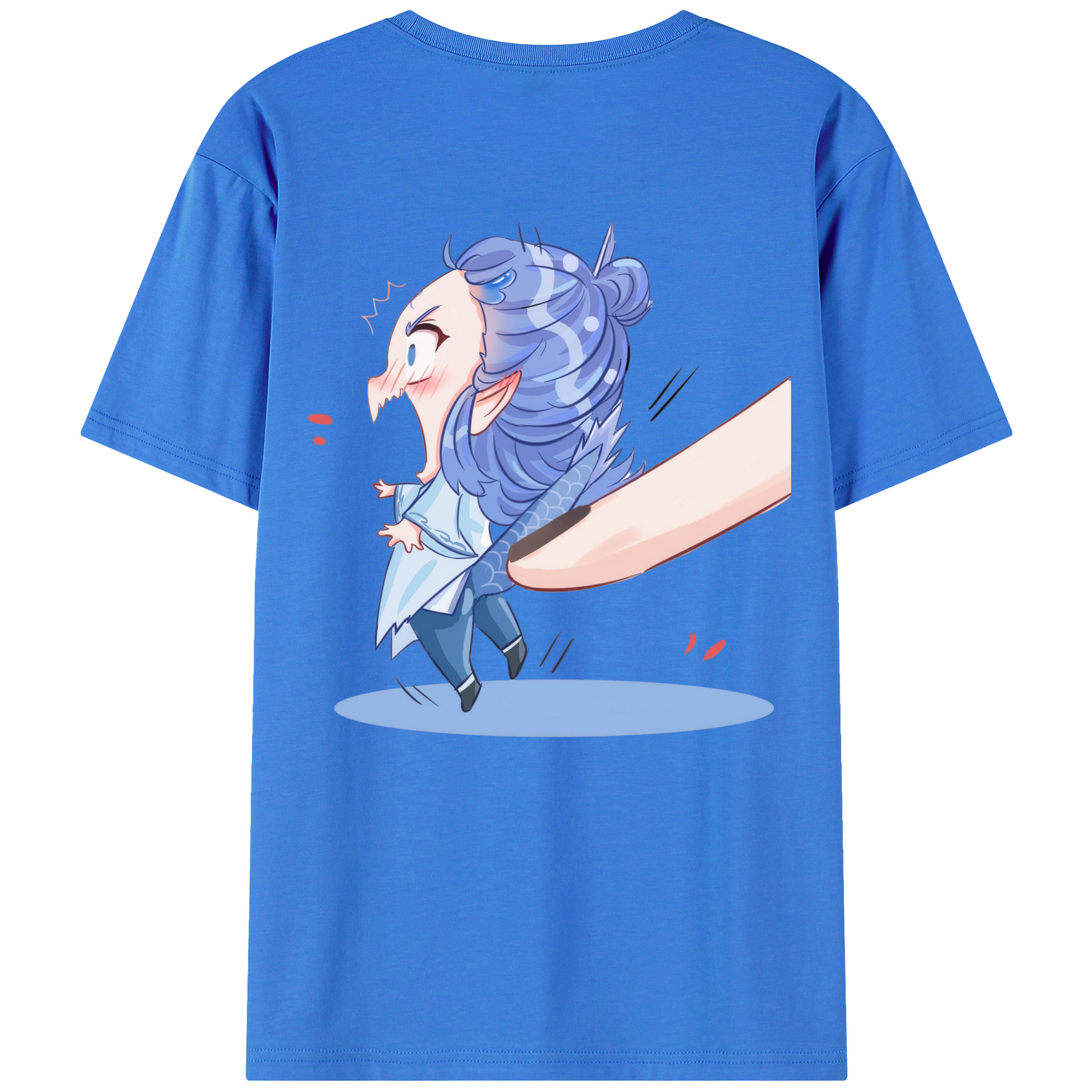 （画像用） Ne Zha 2 ナタ 魔童の大暴れ 綿100％ メンズ半袖Tシャツ（バックプリント） 通気性