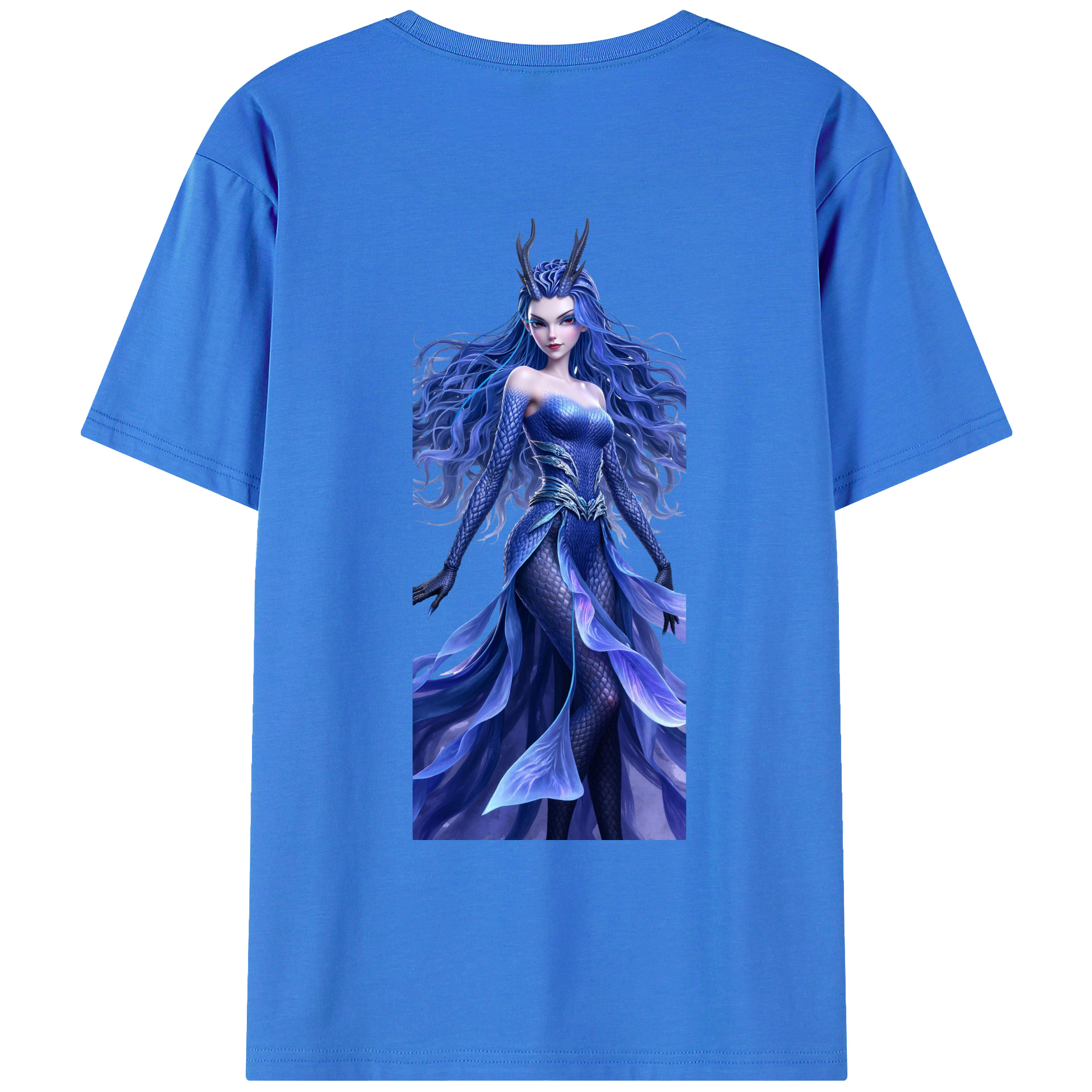 （画像用） Ne Zha 2 ナタ 魔童の大暴れ 綿100％ メンズ半袖Tシャツ（バックプリント） 通気性