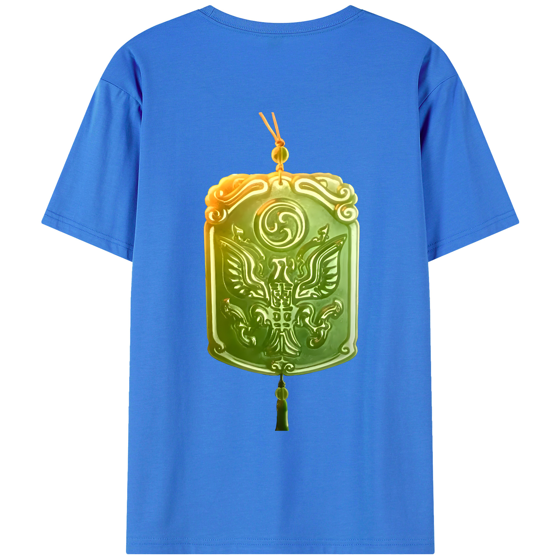 （画像用） Ne Zha 2 ナタ 魔童の大暴れ 綿100％ メンズ半袖Tシャツ（バックプリント） 通気性