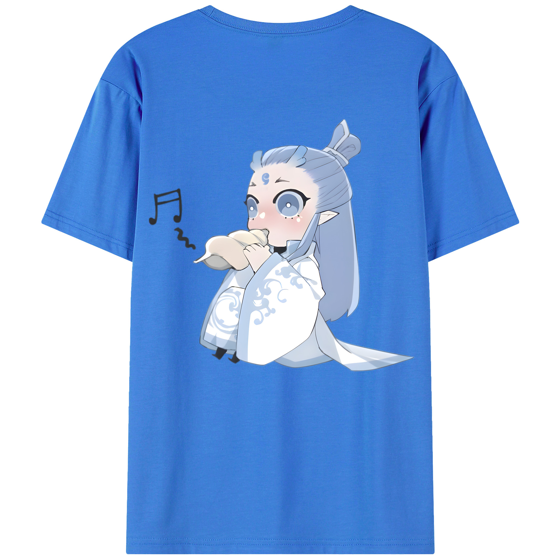 （画像用） Ne Zha 2 ナタ 魔童の大暴れ 綿100％ メンズ半袖Tシャツ（バックプリント） 通気性