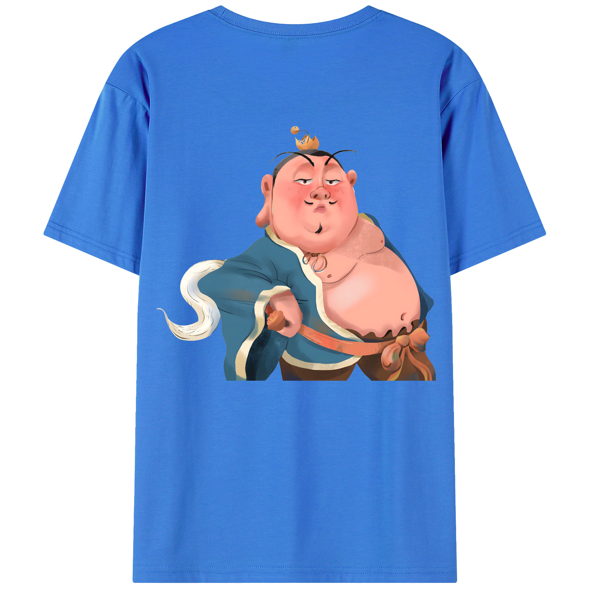 （画像用） Ne Zha 2 ナタ 魔童の大暴れ 綿100％ メンズ半袖Tシャツ（バックプリント） 通気性