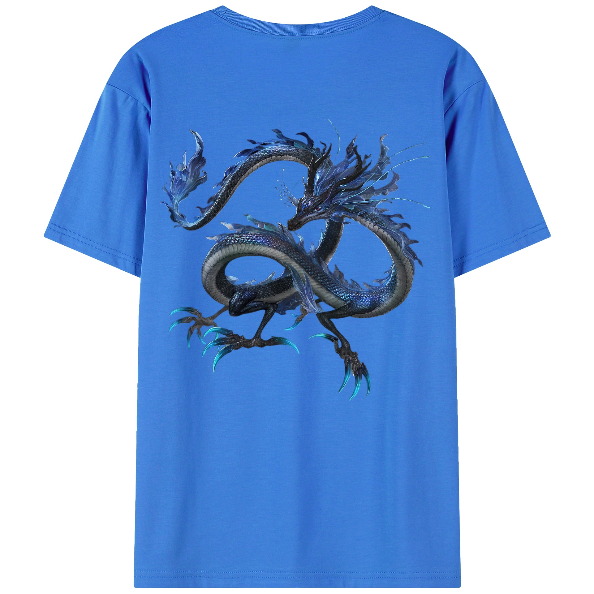 （画像用） Ne Zha 2 ナタ 魔童の大暴れ 綿100％ メンズ半袖Tシャツ（バックプリント） 通気性