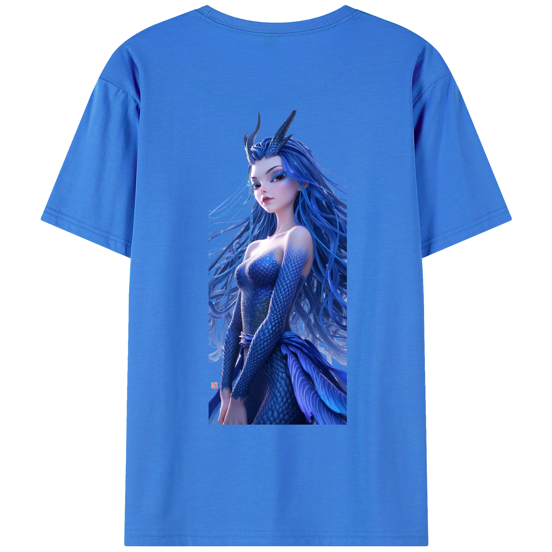 （画像用） Ne Zha 2 ナタ 魔童の大暴れ 綿100％ メンズ半袖Tシャツ（バックプリント） 通気性