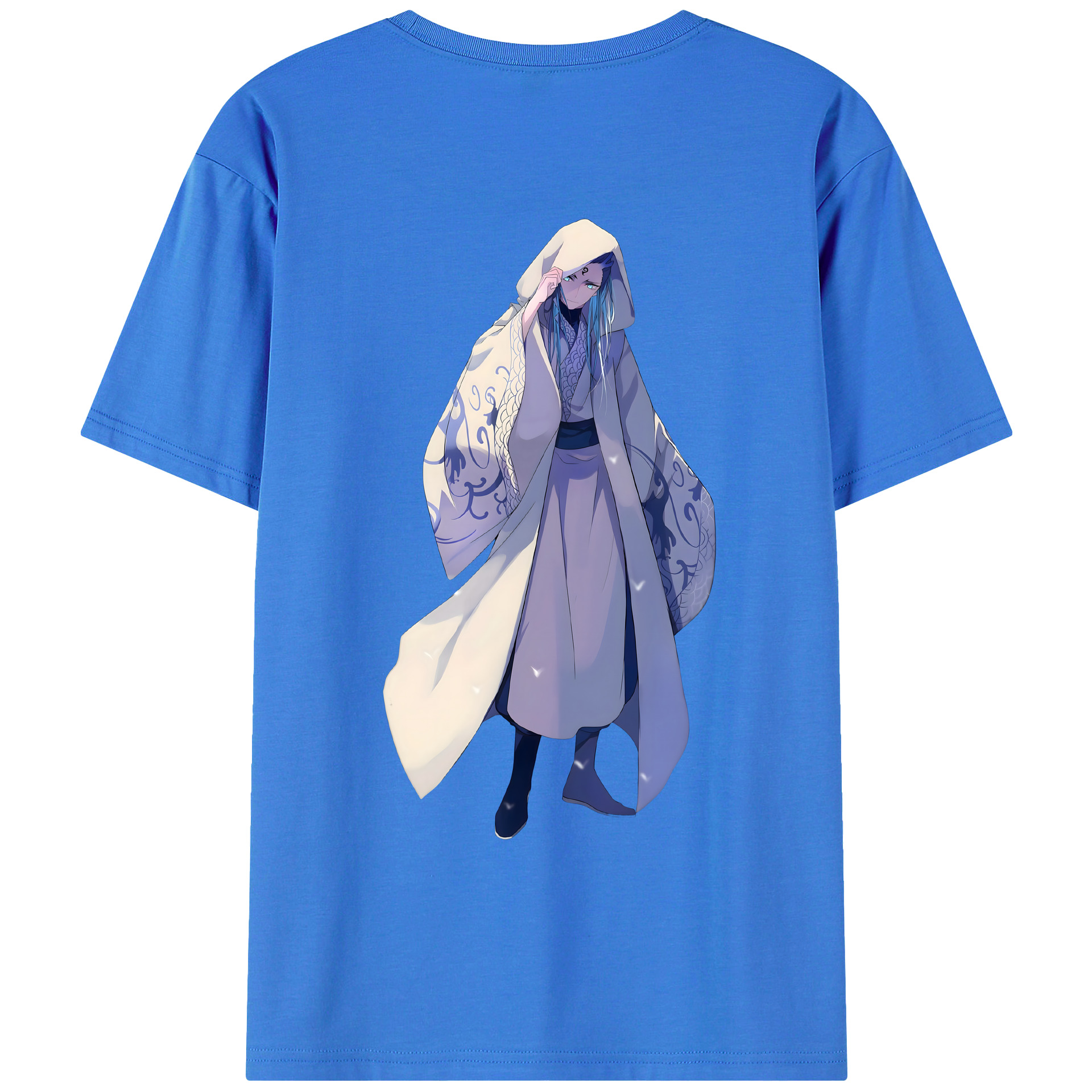 （画像用） Ne Zha 2 ナタ 魔童の大暴れ 綿100％ メンズ半袖Tシャツ（バックプリント） 通気性