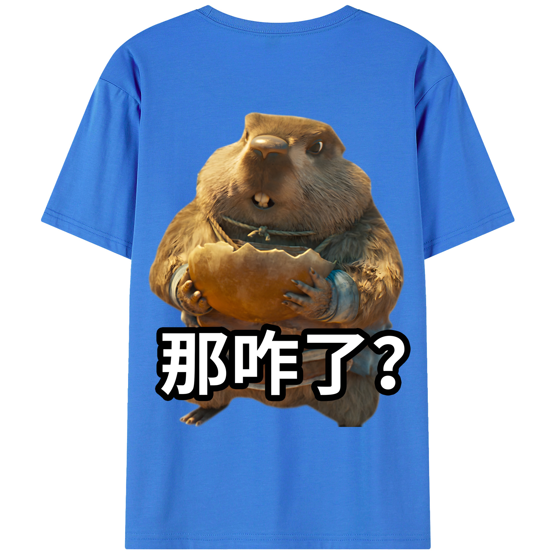 （画像用） Ne Zha 2 ナタ 魔童の大暴れ 綿100％ メンズ半袖Tシャツ（バックプリント） 通気性