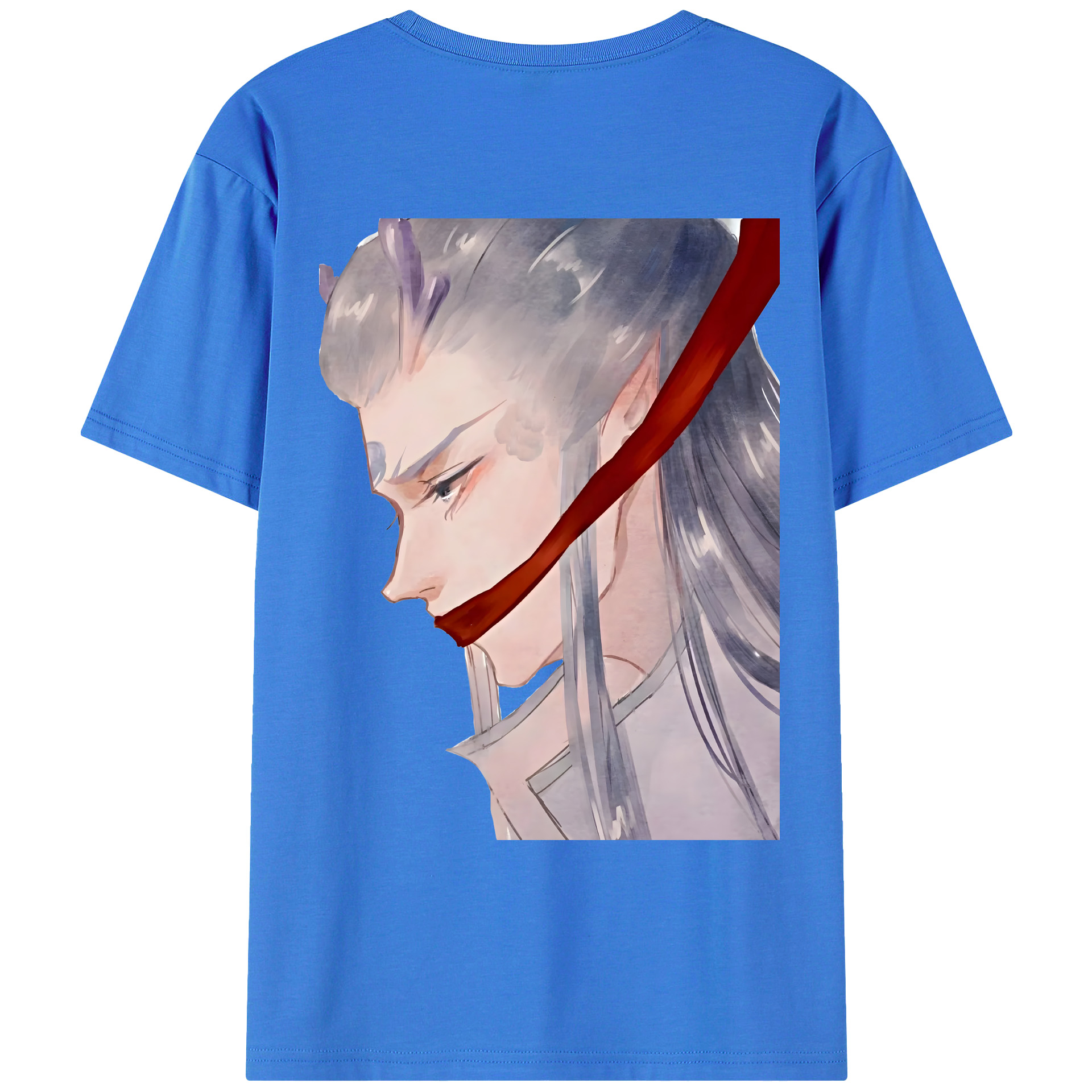 （画像用） Ne Zha 2 ナタ 魔童の大暴れ 綿100％ メンズ半袖Tシャツ（バックプリント） 通気性