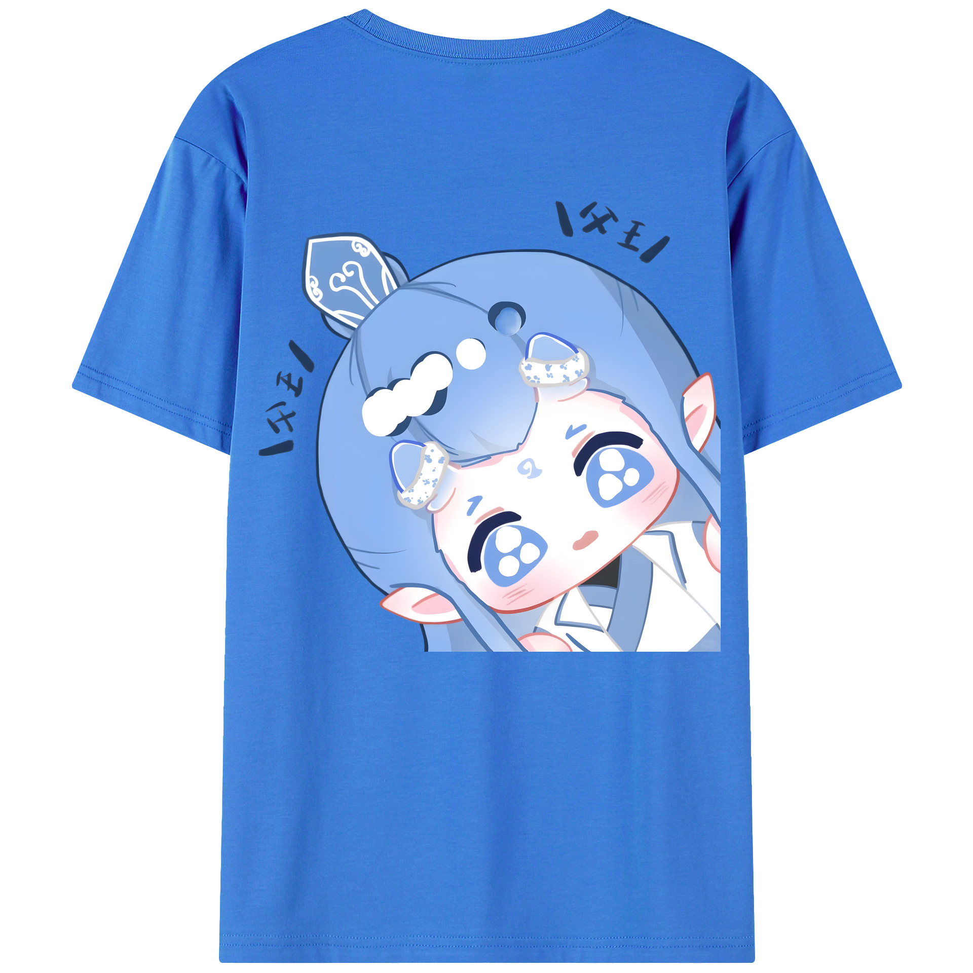 （画像用） Ne Zha 2 ナタ 魔童の大暴れ 綿100％ メンズ半袖Tシャツ（バックプリント） 通気性