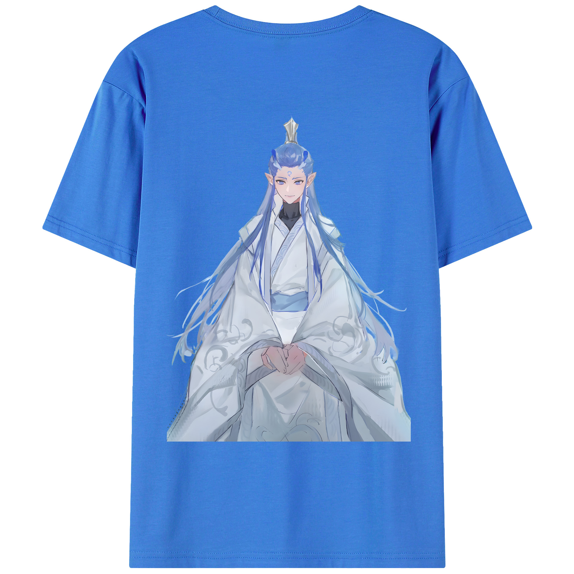 （画像用） Ne Zha 2 ナタ 魔童の大暴れ 綿100％ メンズ半袖Tシャツ（バックプリント） 通気性