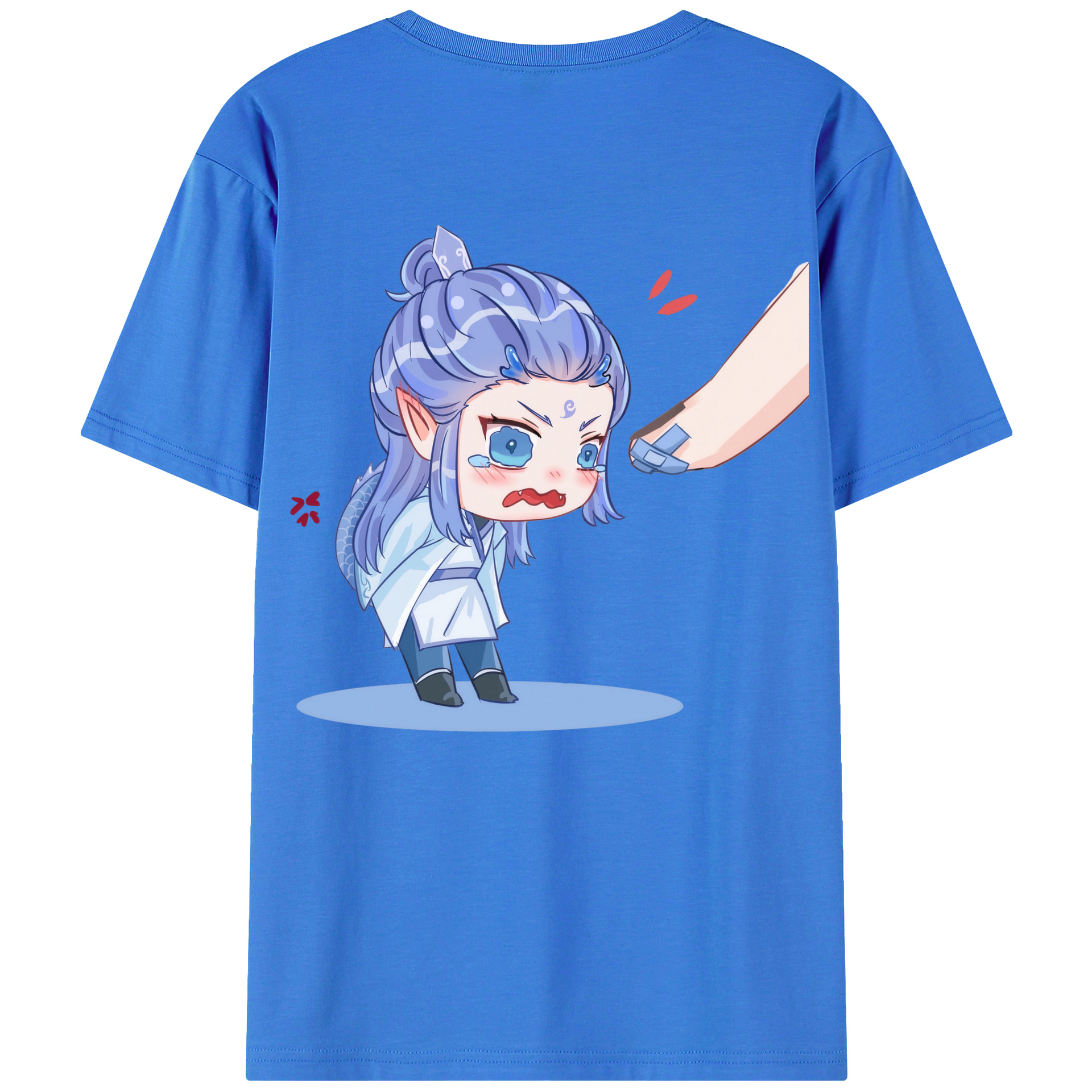 （画像用） Ne Zha 2 ナタ 魔童の大暴れ 綿100％ メンズ半袖Tシャツ（バックプリント） 通気性