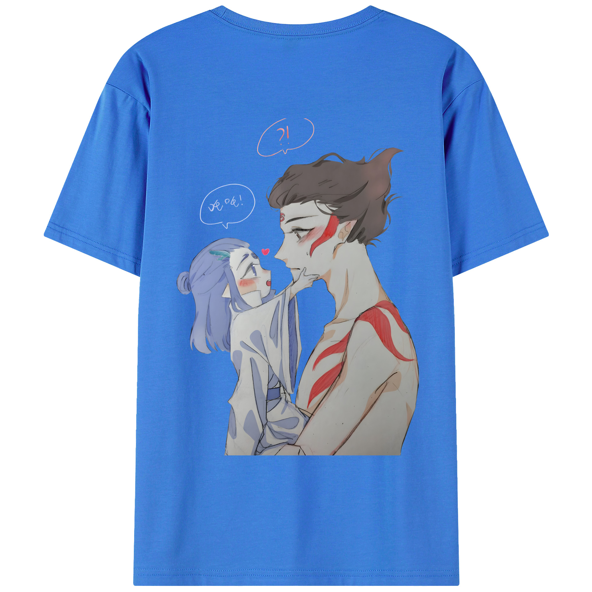 （画像用） Ne Zha 2 ナタ 魔童の大暴れ 綿100％ メンズ半袖Tシャツ（バックプリント） 通気性