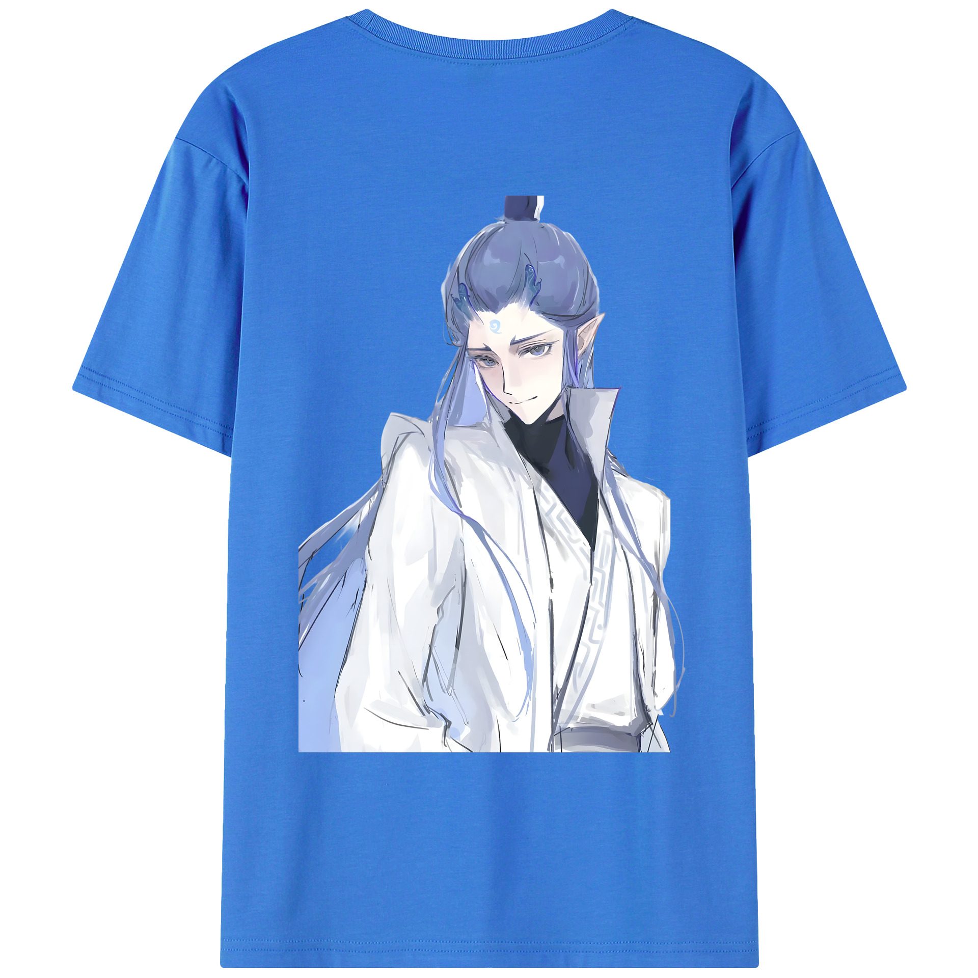 （画像用） Ne Zha 2 ナタ 魔童の大暴れ 綿100％ メンズ半袖Tシャツ（バックプリント） 通気性