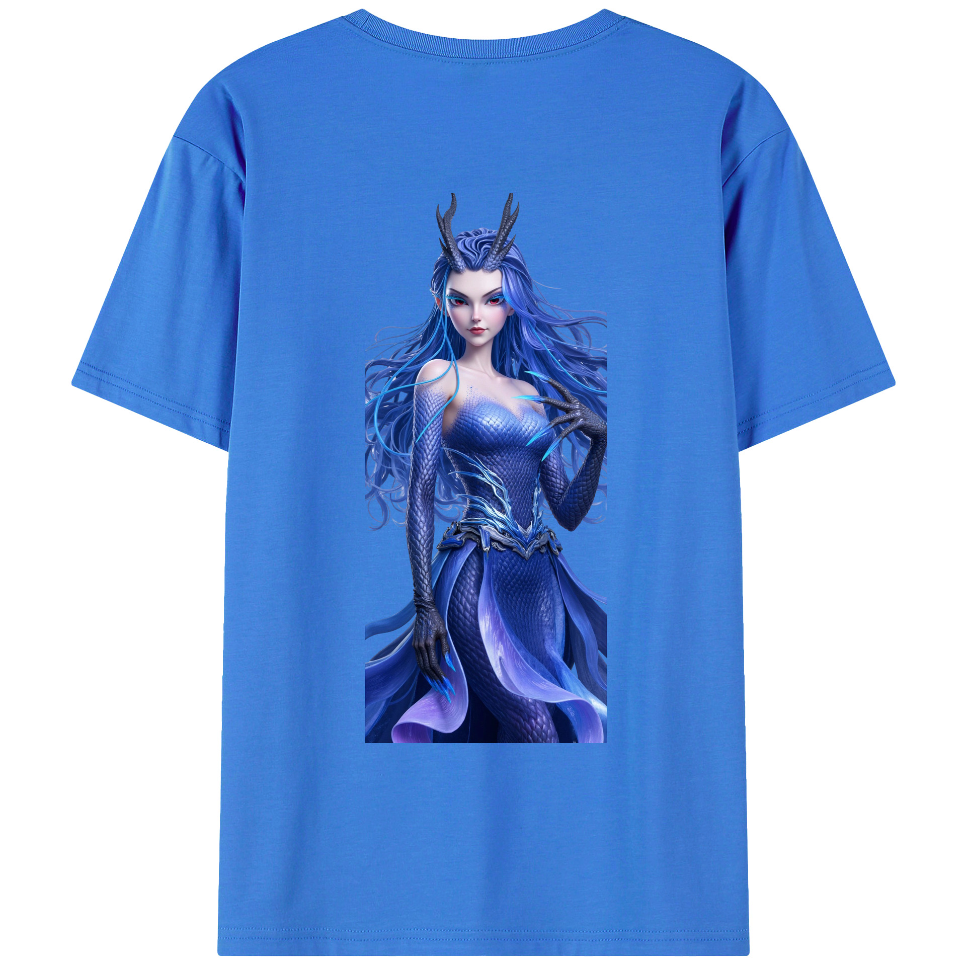 （画像用） Ne Zha 2 ナタ 魔童の大暴れ 綿100％ メンズ半袖Tシャツ（バックプリント） 通気性