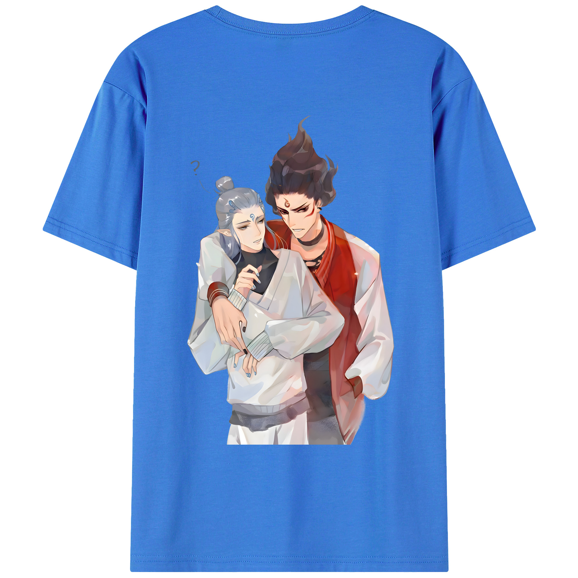 （画像用） Ne Zha 2 ナタ 魔童の大暴れ 綿100％ メンズ半袖Tシャツ（バックプリント） 通気性
