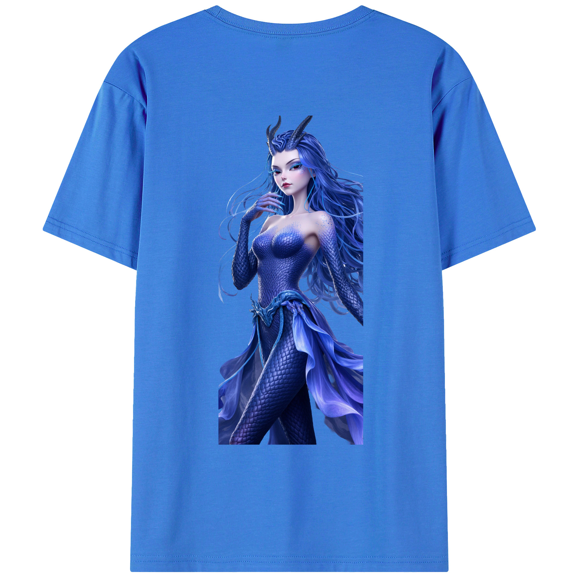 （画像用） Ne Zha 2 ナタ 魔童の大暴れ 綿100％ メンズ半袖Tシャツ（バックプリント） 通気性