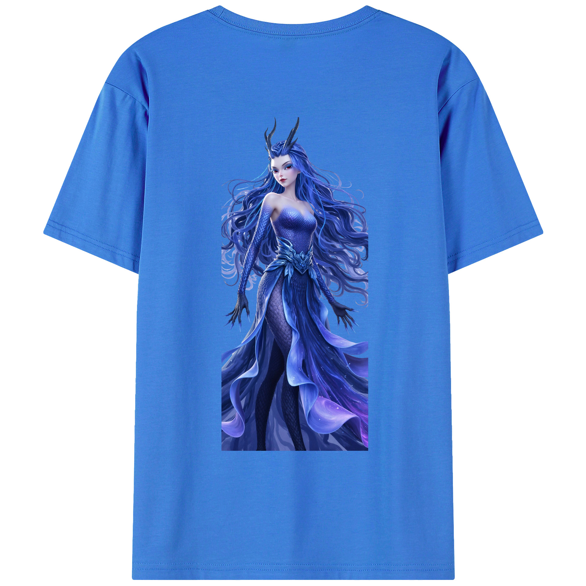（画像用） Ne Zha 2 ナタ 魔童の大暴れ 綿100％ メンズ半袖Tシャツ（バックプリント） 通気性
