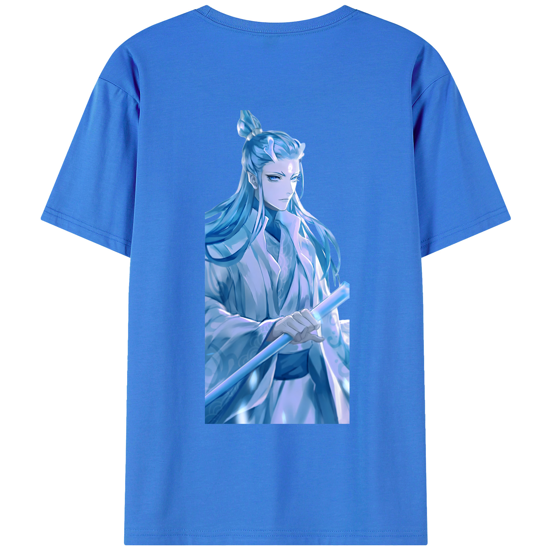 （画像用） Ne Zha 2 ナタ 魔童の大暴れ 綿100％ メンズ半袖Tシャツ（バックプリント） 通気性