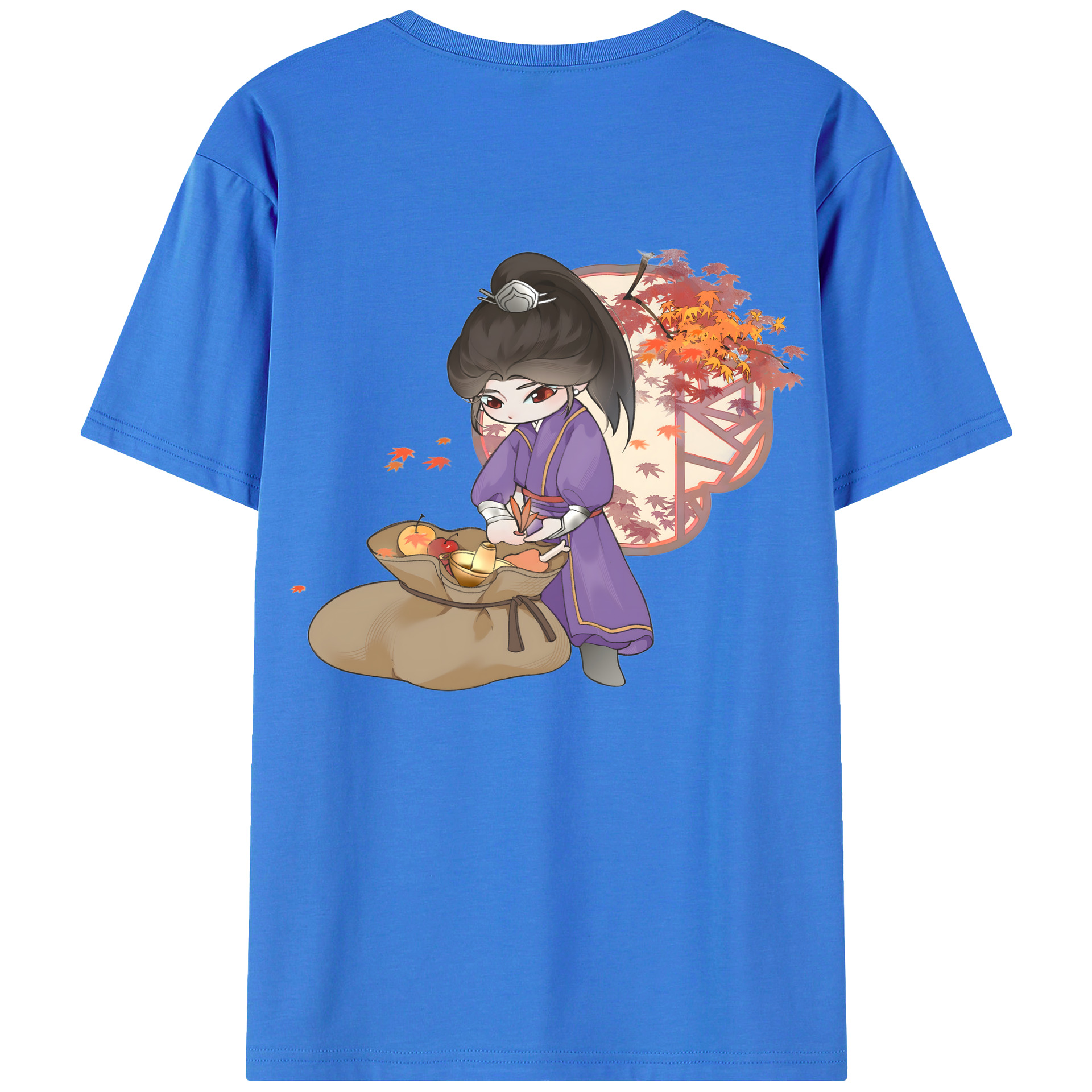 （画像用） Ne Zha 2 ナタ 魔童の大暴れ 綿100％ メンズ半袖Tシャツ（バックプリント） 通気性