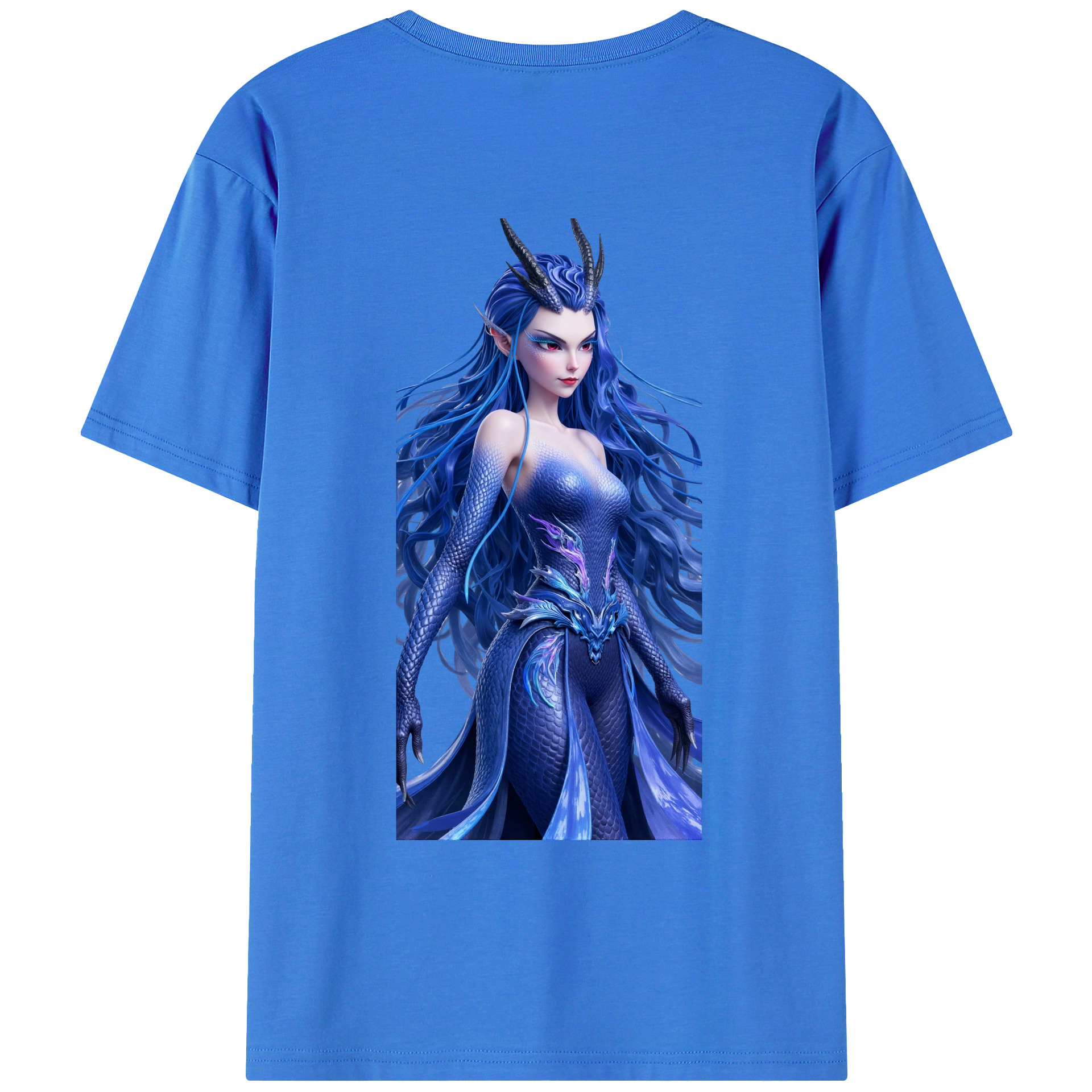 （画像用） Ne Zha 2 ナタ 魔童の大暴れ 綿100％ メンズ半袖Tシャツ（バックプリント） 通気性