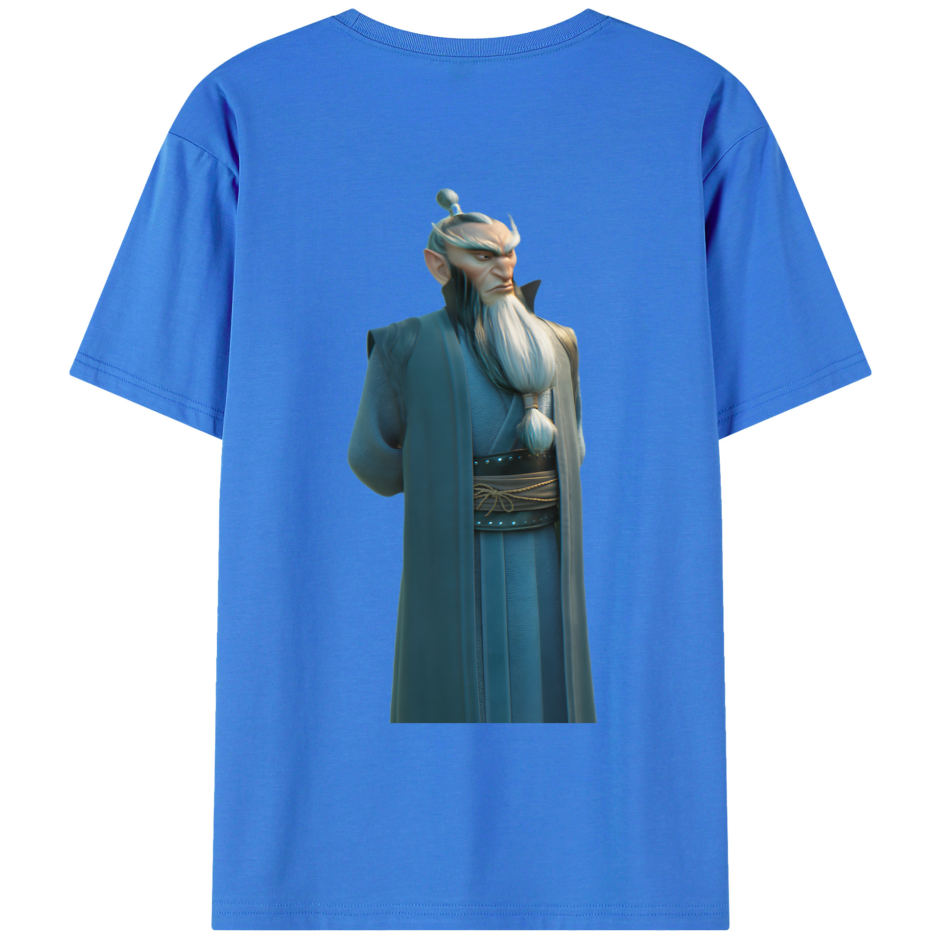 （画像用） Ne Zha 2 ナタ 魔童の大暴れ 綿100％ メンズ半袖Tシャツ（バックプリント） 通気性