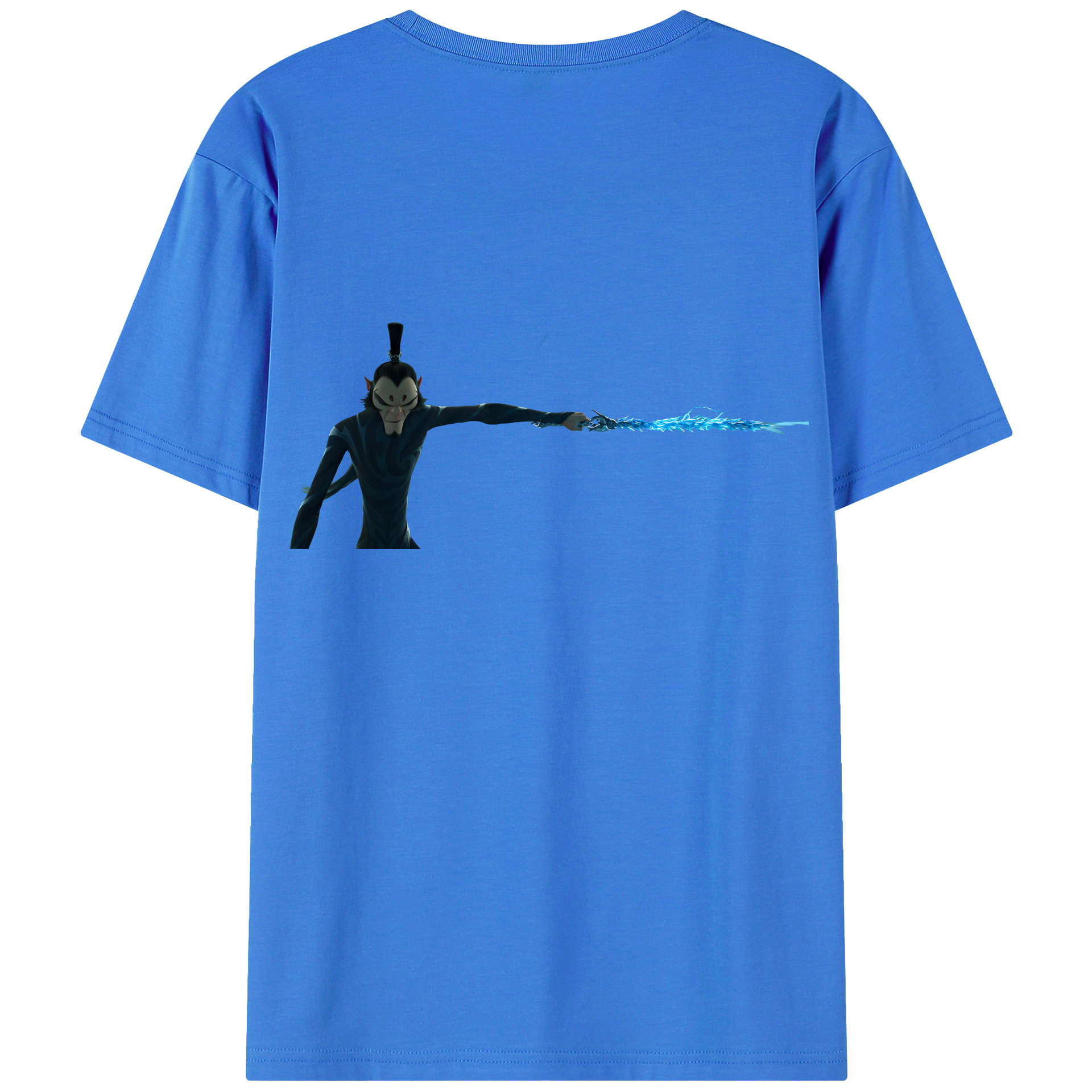 （画像用） Ne Zha 2 ナタ 魔童の大暴れ 綿100％ メンズ半袖Tシャツ（バックプリント） 通気性